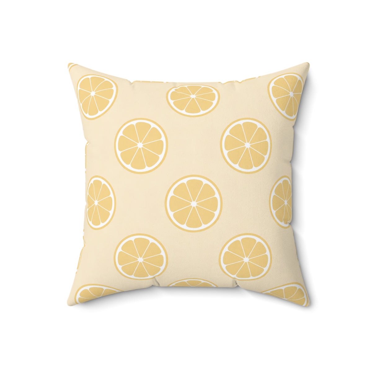 Lemon Slice Decorative Pillow — Sunny Citrus Pattern Throw Pillow