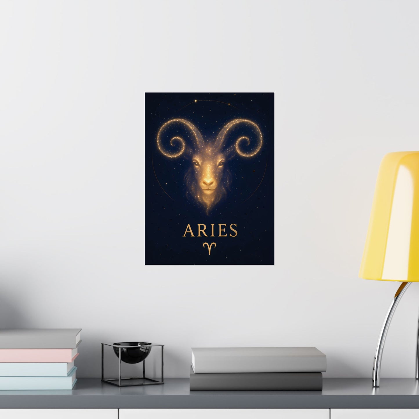 Aries Zodiac Constellation Matte Poster – Celestial Astrology Wall Art Print (Multiple Sizes)