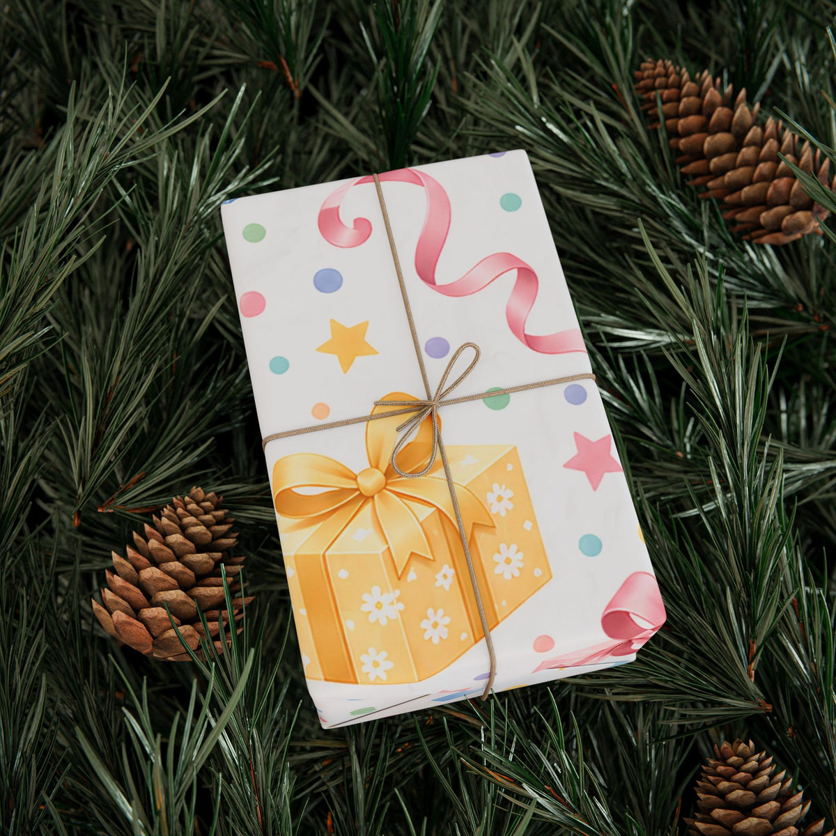 Birthday Confetti Gift Wrap — Colorful Party Wrapping Paper Roll