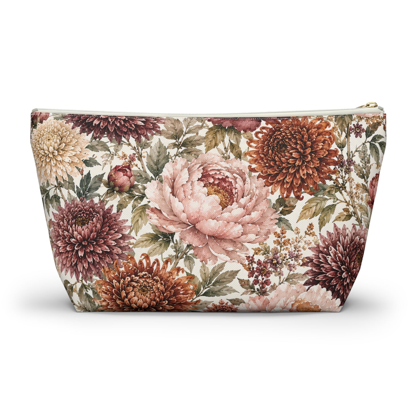 Floral Chrysanthemum Accessory Pouch