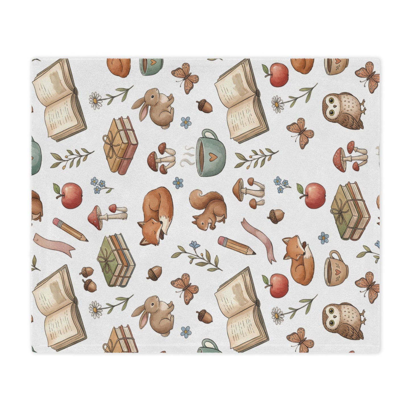 Cozy Woodland Storybook Minky Blanket