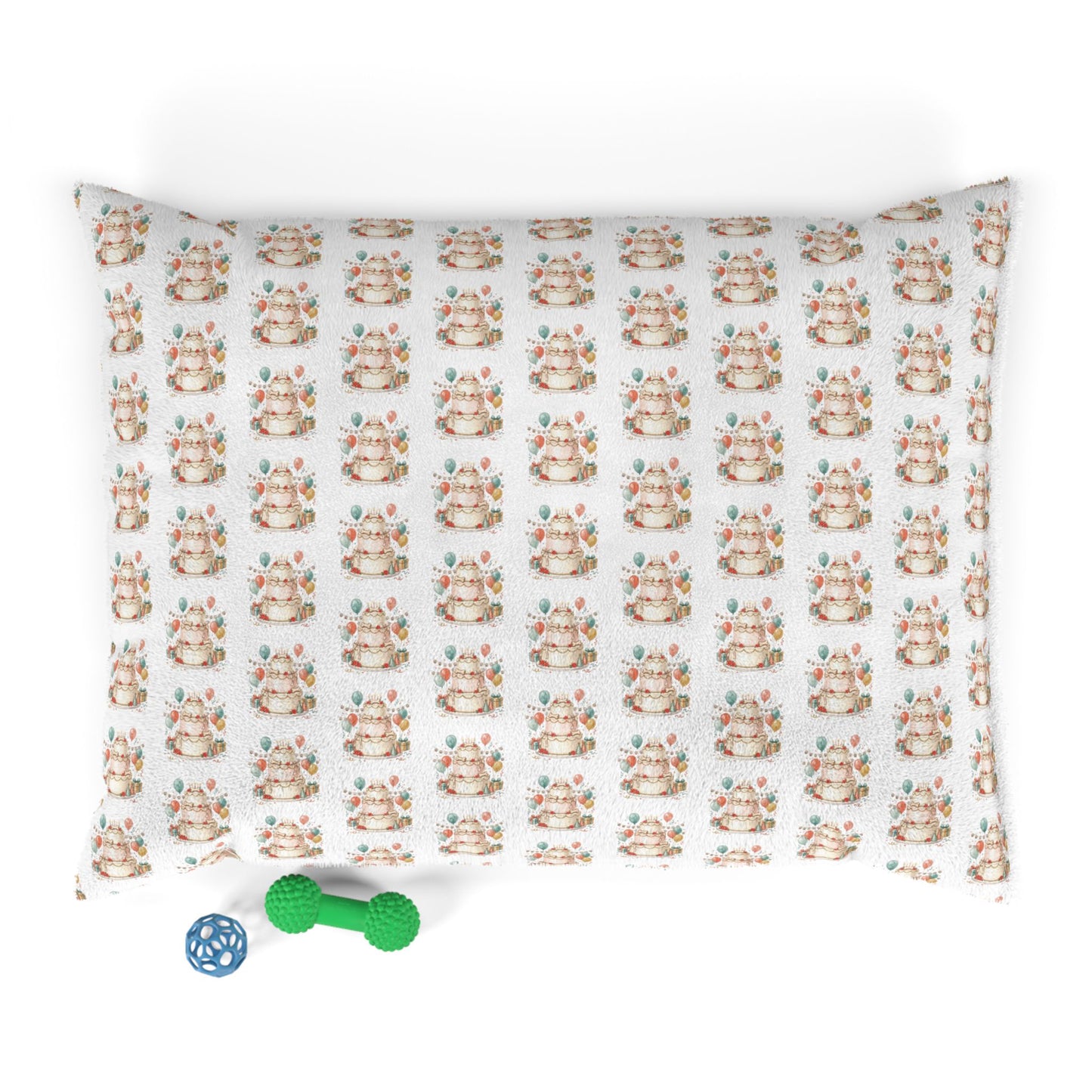 Birthday Cake Pet Bed - Festive Balloon Dog Bed Cushion