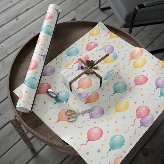 Balloon Confetti Wrapping Paper