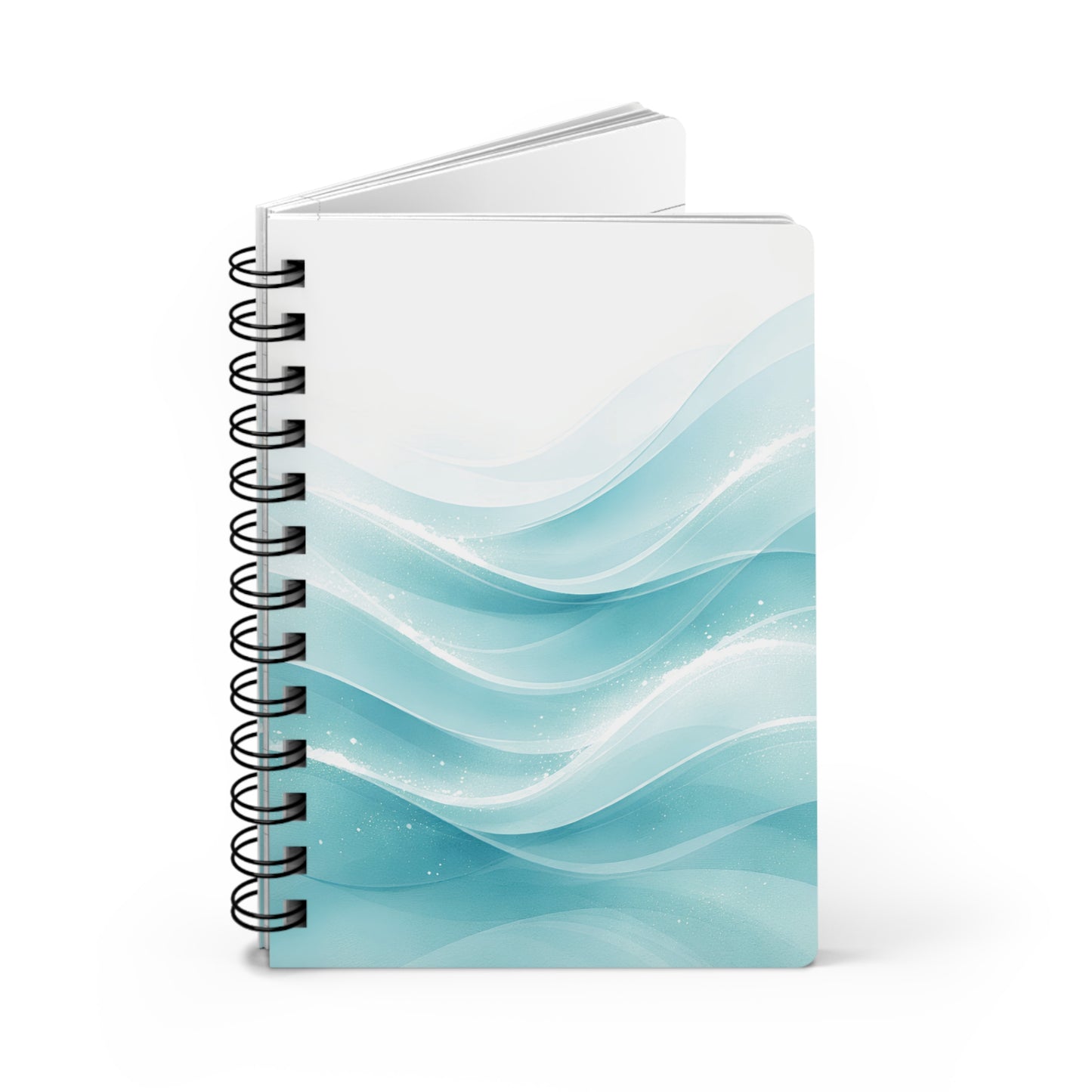 Sea Breeze Spiral Notebook — Wave Pattern Spiral-Bound Journal for Notes & Journaling
