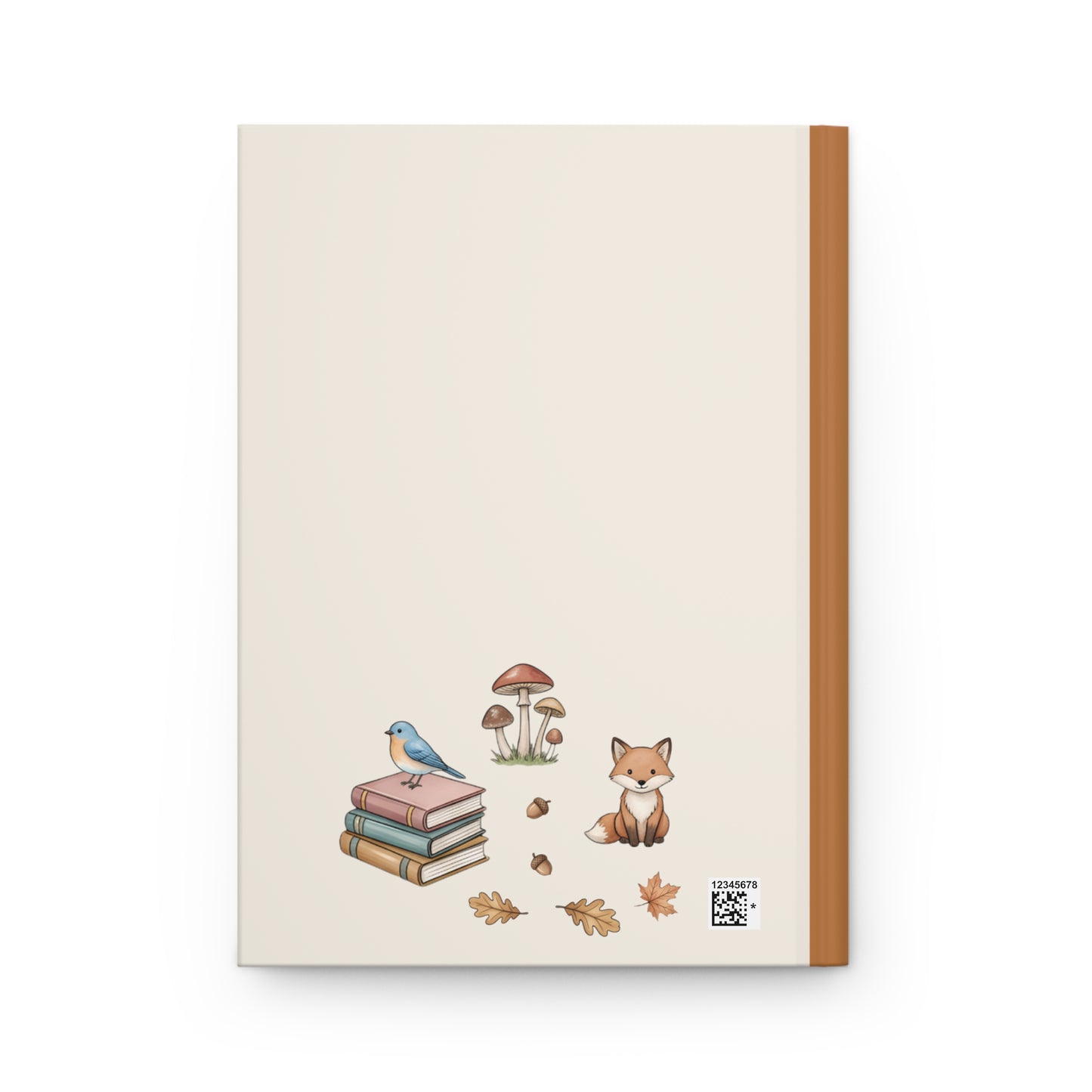 Personalized Hardcover Journal — Cozy Autumn Fox & Books Notebook (Annabelle's Journal)