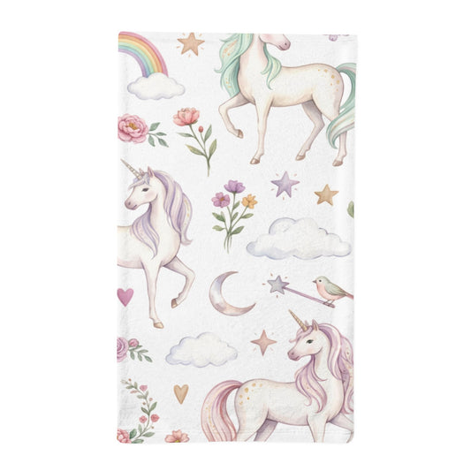 Unicorn Minky Sleeping Bag — Soft Plush Kids Nap Sack with Rainbows & Stars