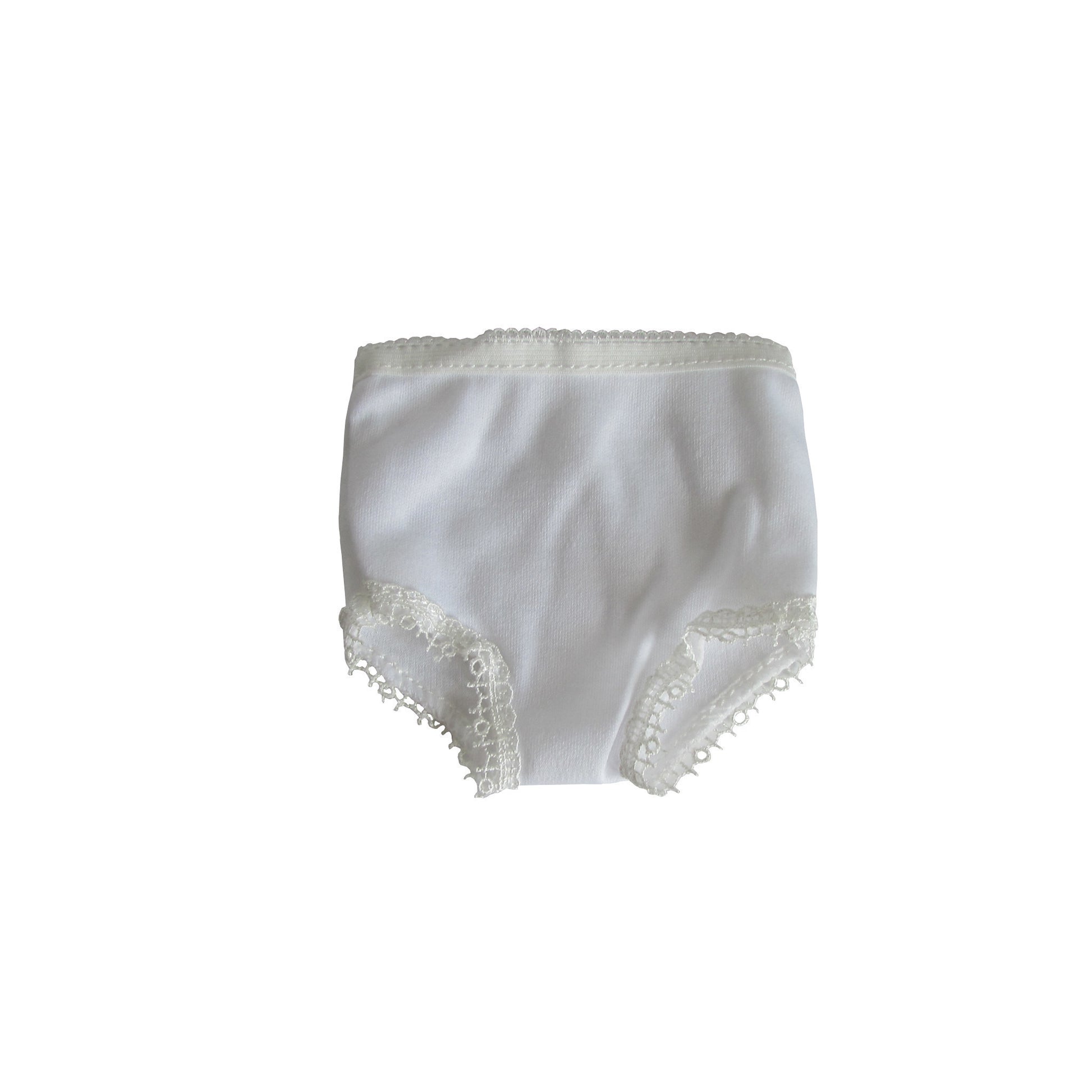 3 Pack White Lace Panties for 18-inch dolls Flat