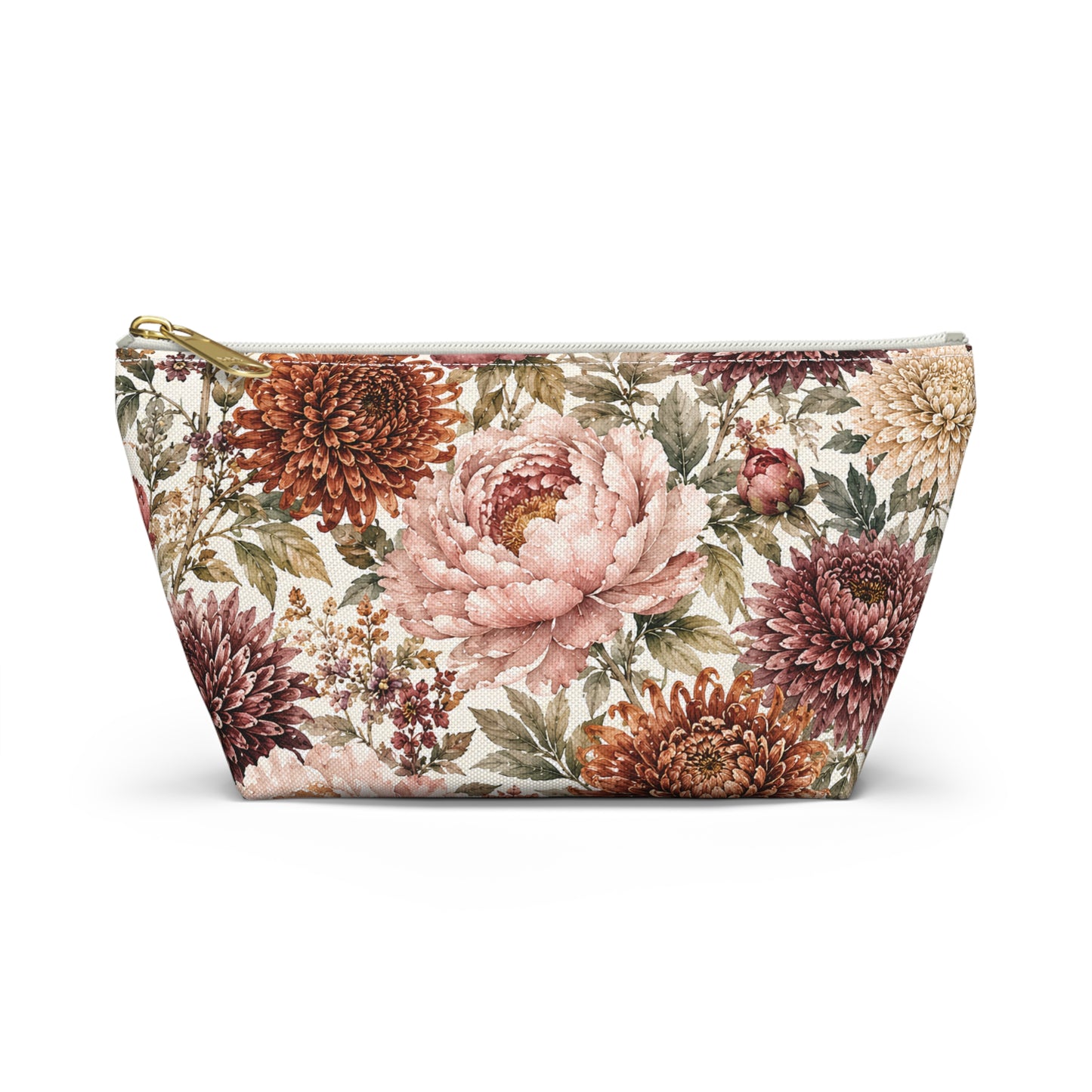 Floral Chrysanthemum Accessory Pouch