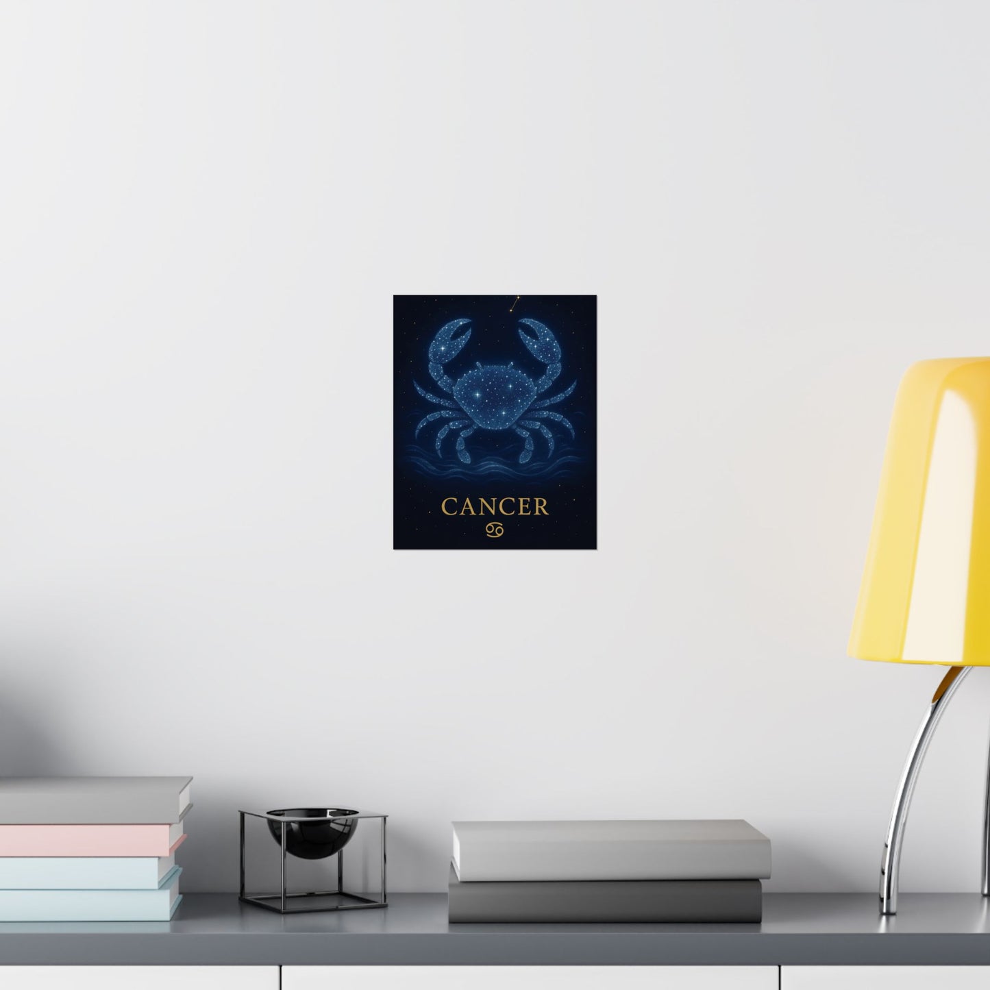 Cancer Zodiac Constellation Matte Poster – Celestial Astrology Wall Art Print (Multiple Sizes)