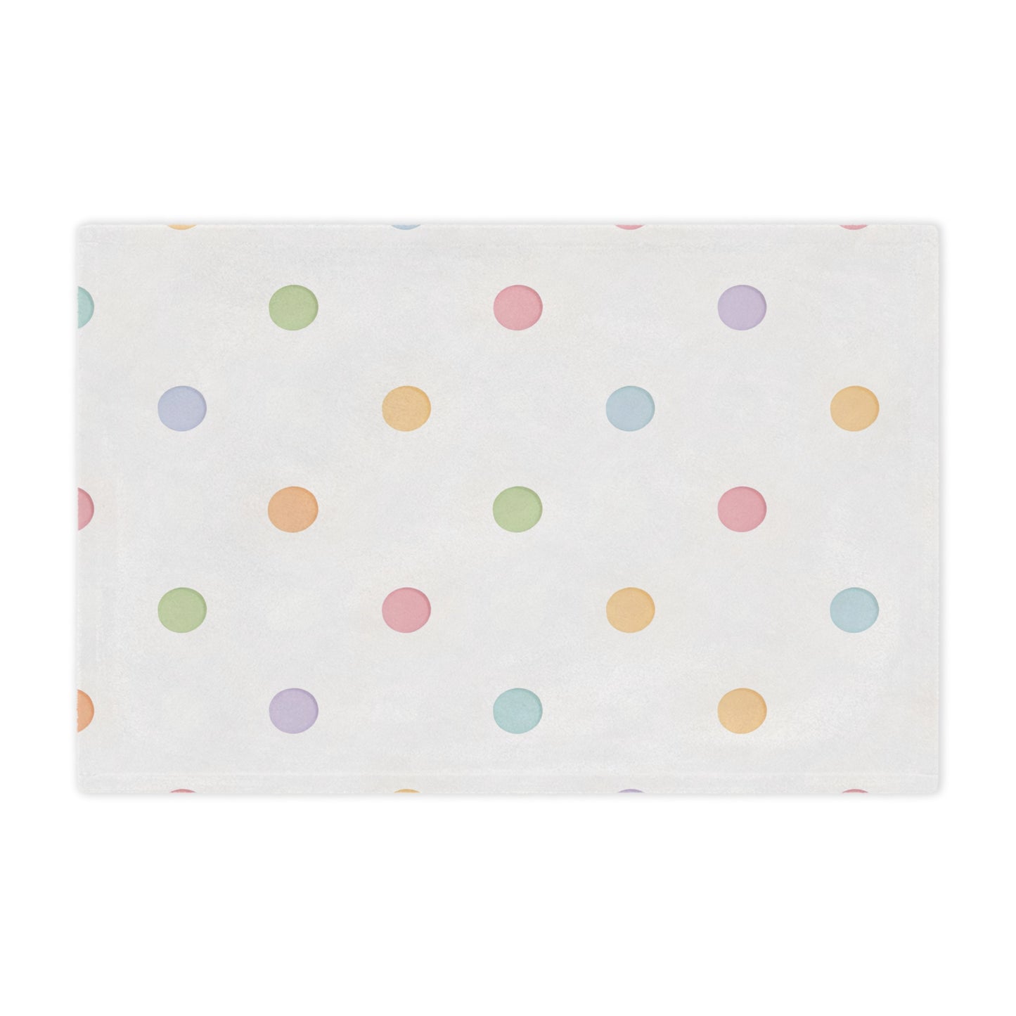 Pastel Polka Dot Minky Blanket — Soft Plush Baby Throw