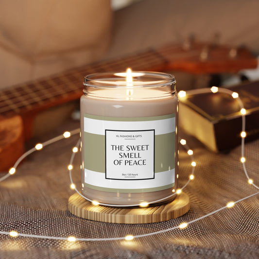 The Sweet Smell of Peace Soy Candle - Sage Green Label
