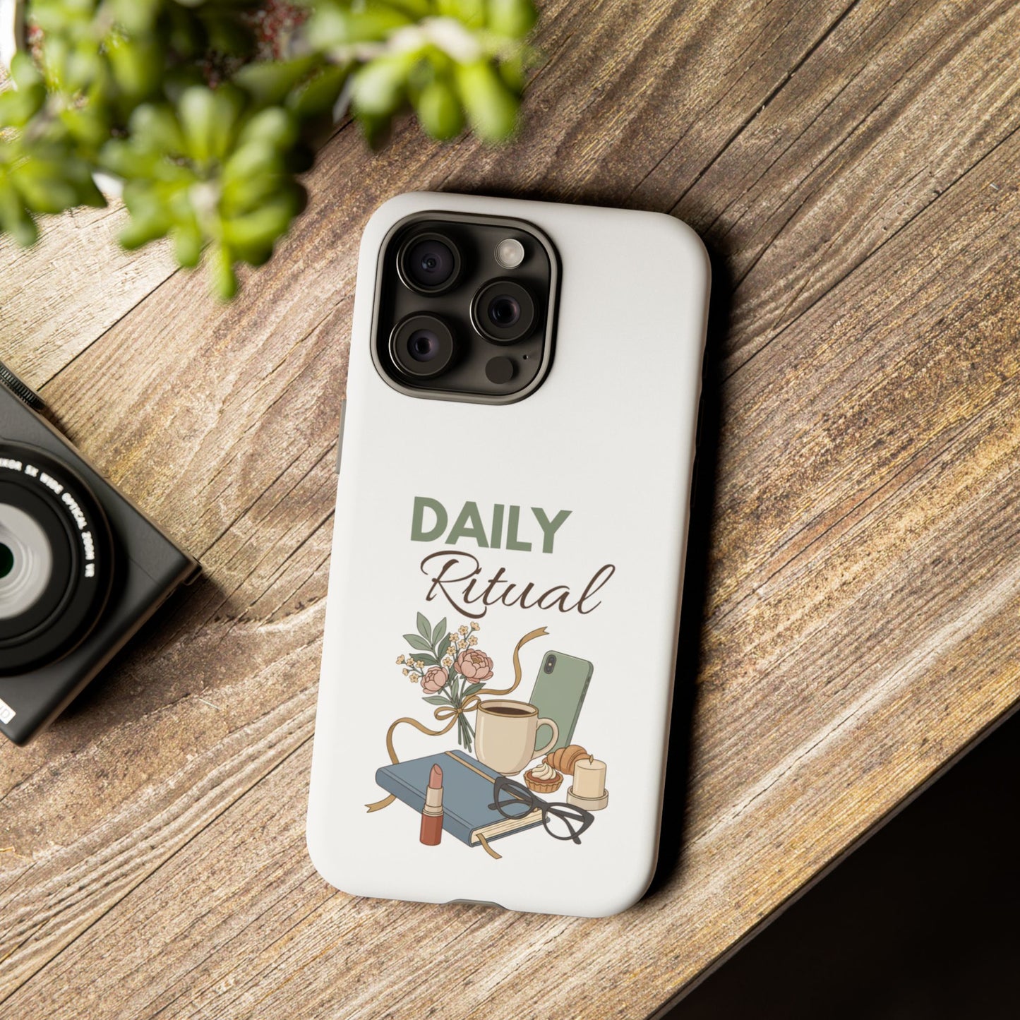 Daily Ritual Phone Case — Cozy Morning Coffee & Journal Design