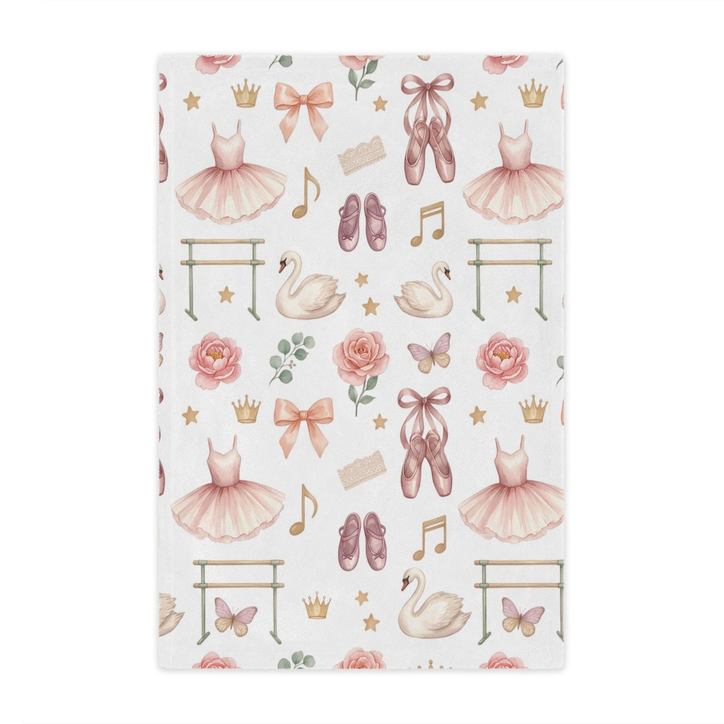 Ballet Dancer Minky Blanket — Pink Tutu & Swan Baby Throw