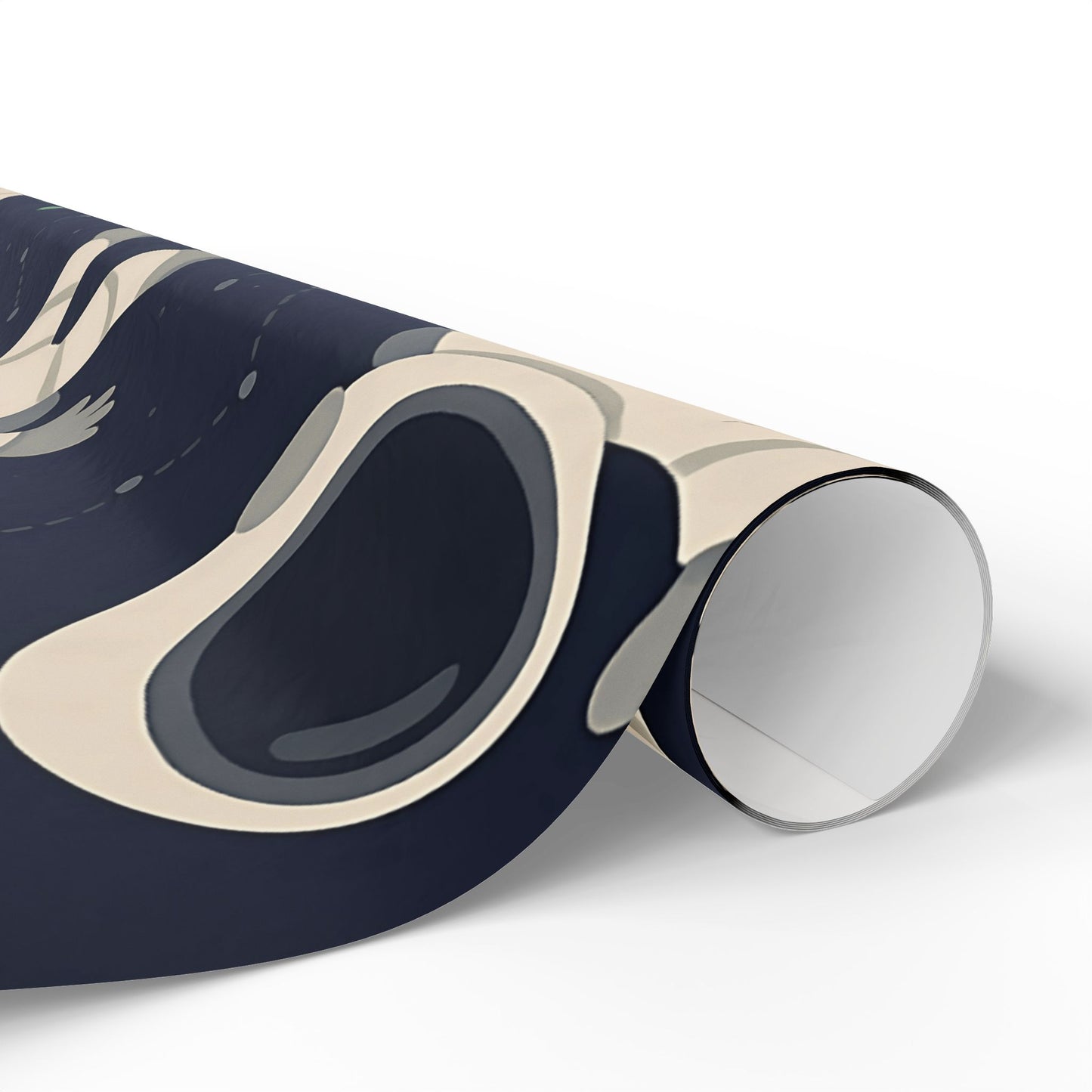 Space Explorers Wrapping Paper – Astronauts, Aliens & UFOs on Navy Starry Sky