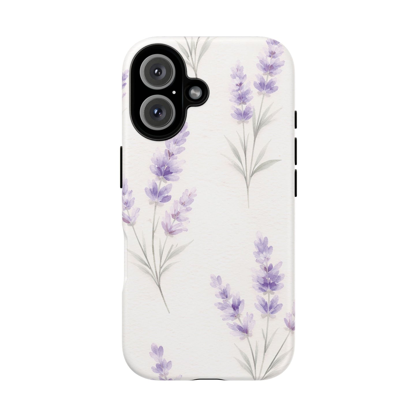Lavender Floral Phone Case — Protective Tough Case with Purple Botanical Print