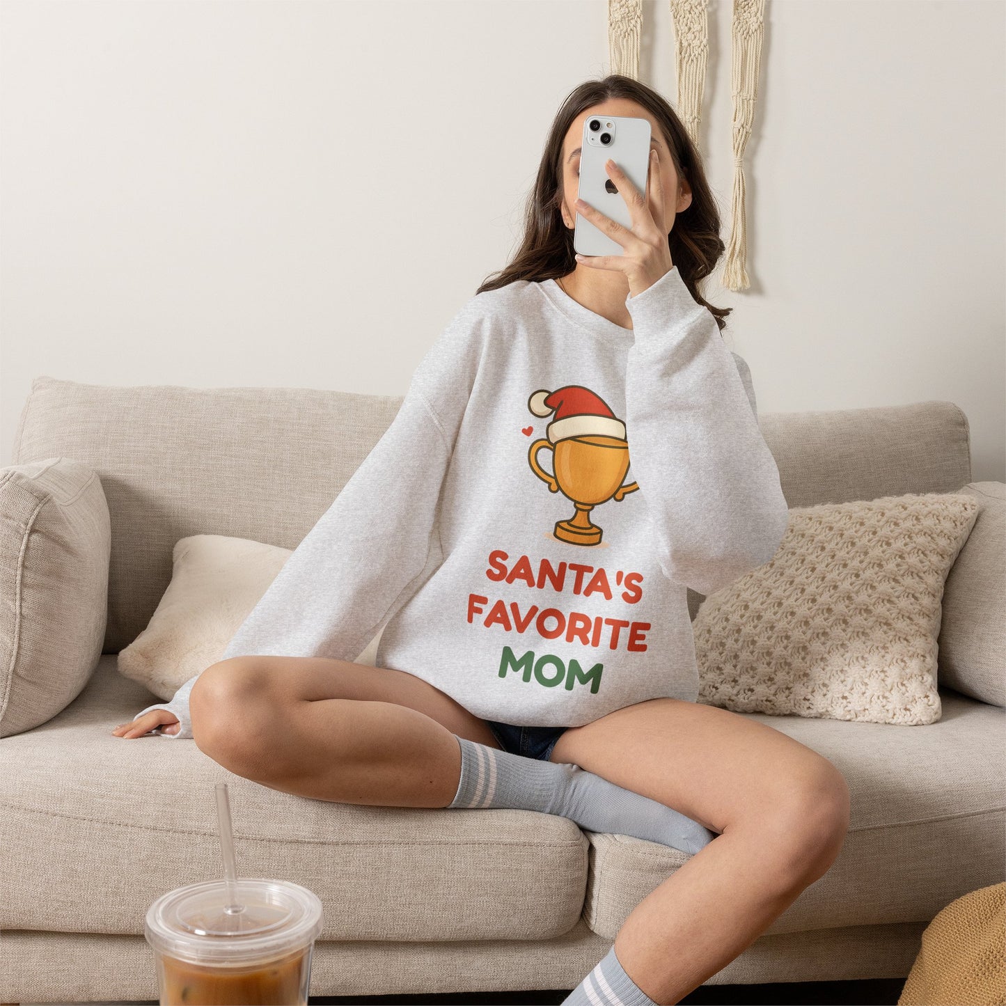 Santa's Favorite 'Mom' Sweatshirt