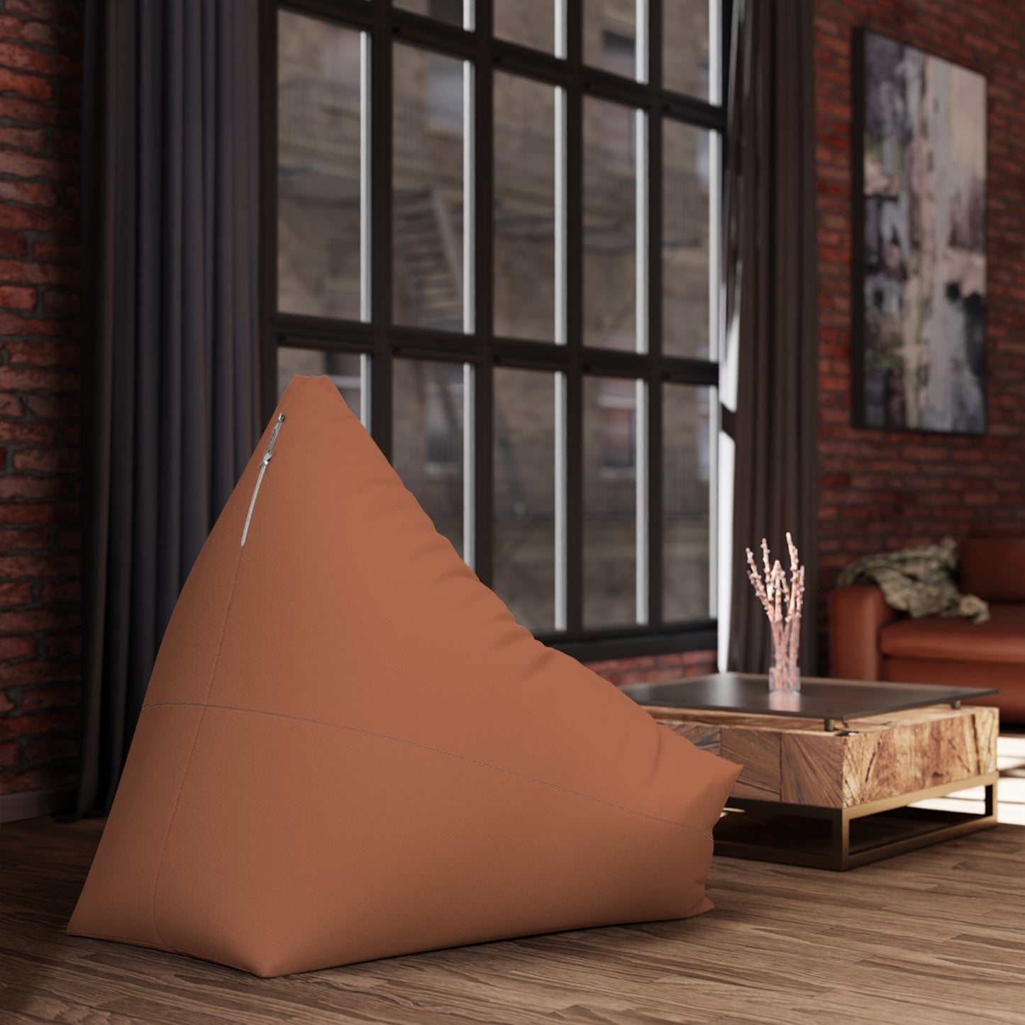 Juniper Terracotta Bean Bag Cover — Personalized Cozy Lounger Slipcover