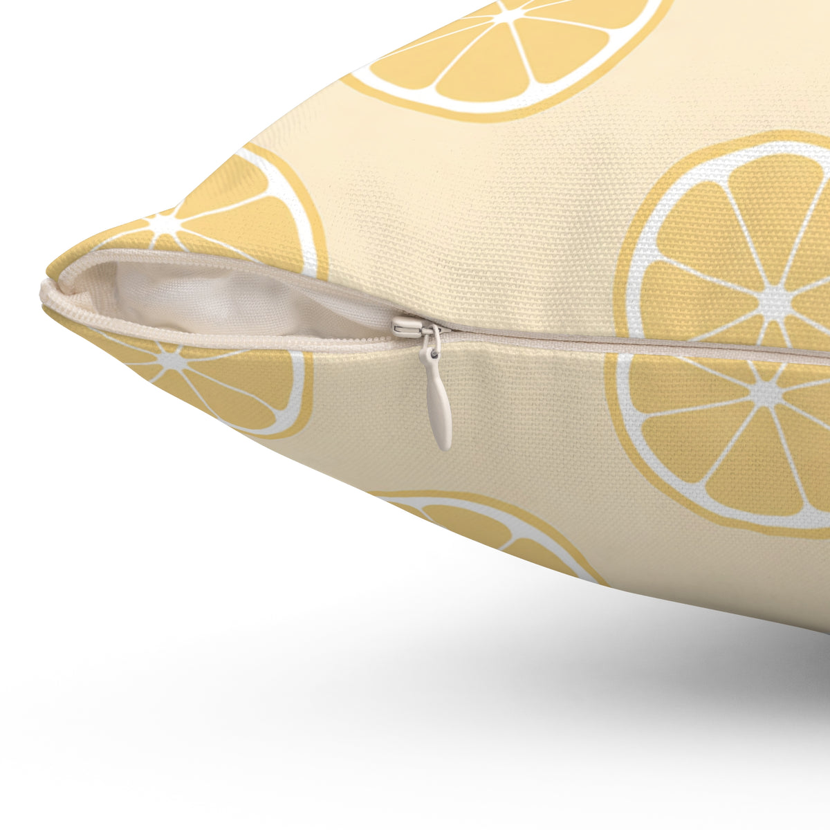 Lemon Slice Decorative Pillow — Sunny Citrus Pattern Throw Pillow