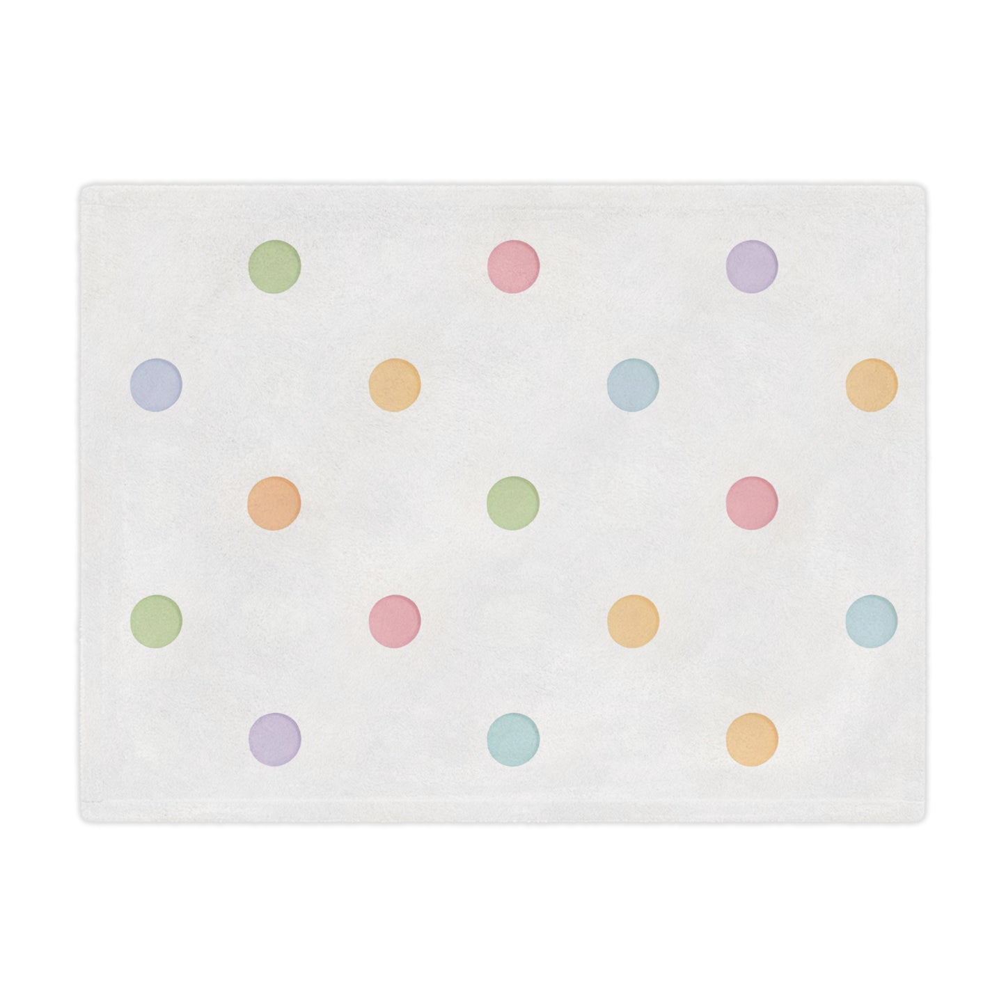 Pastel Polka Dot Minky Blanket — Soft Plush Baby Throw