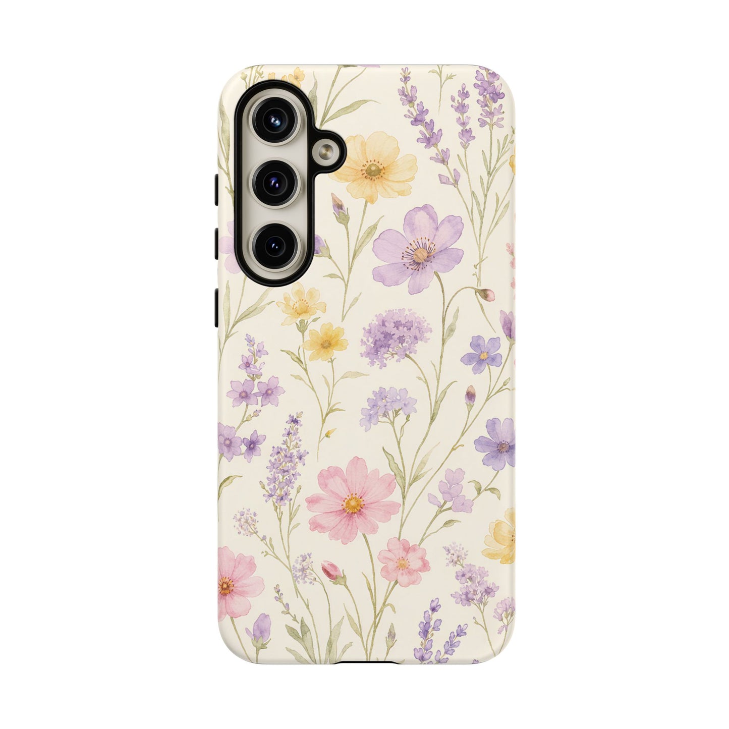 Floral Field Tough Case — Pastel Wildflower Protective Phone Cover