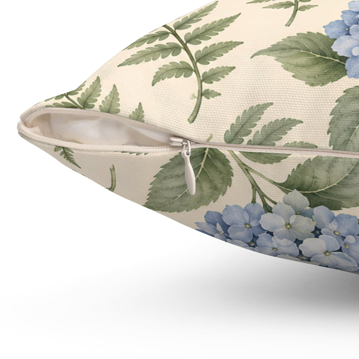 Hydrangea Fern Decorative Pillow