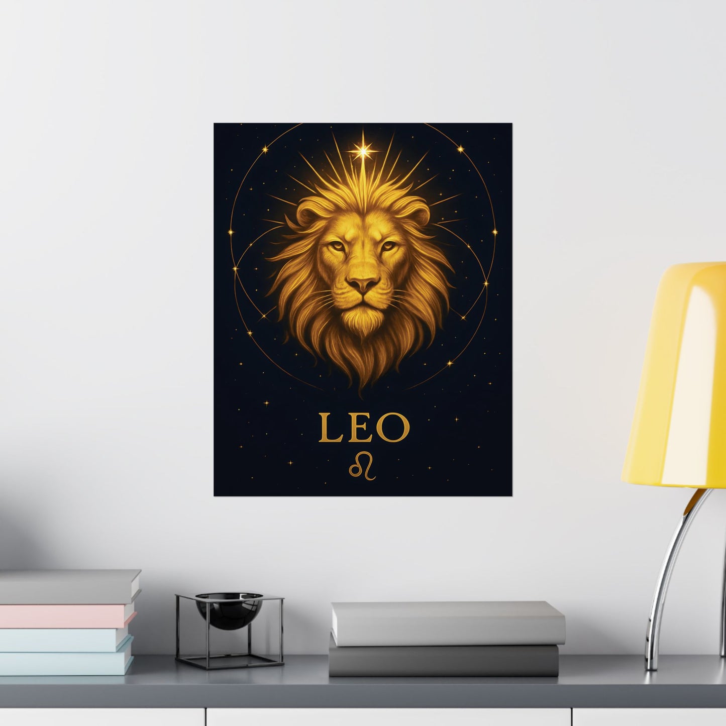 Leo Zodiac Constellation Matte Poster – Celestial Lion Astrology Wall Art Print (Multiple Sizes)