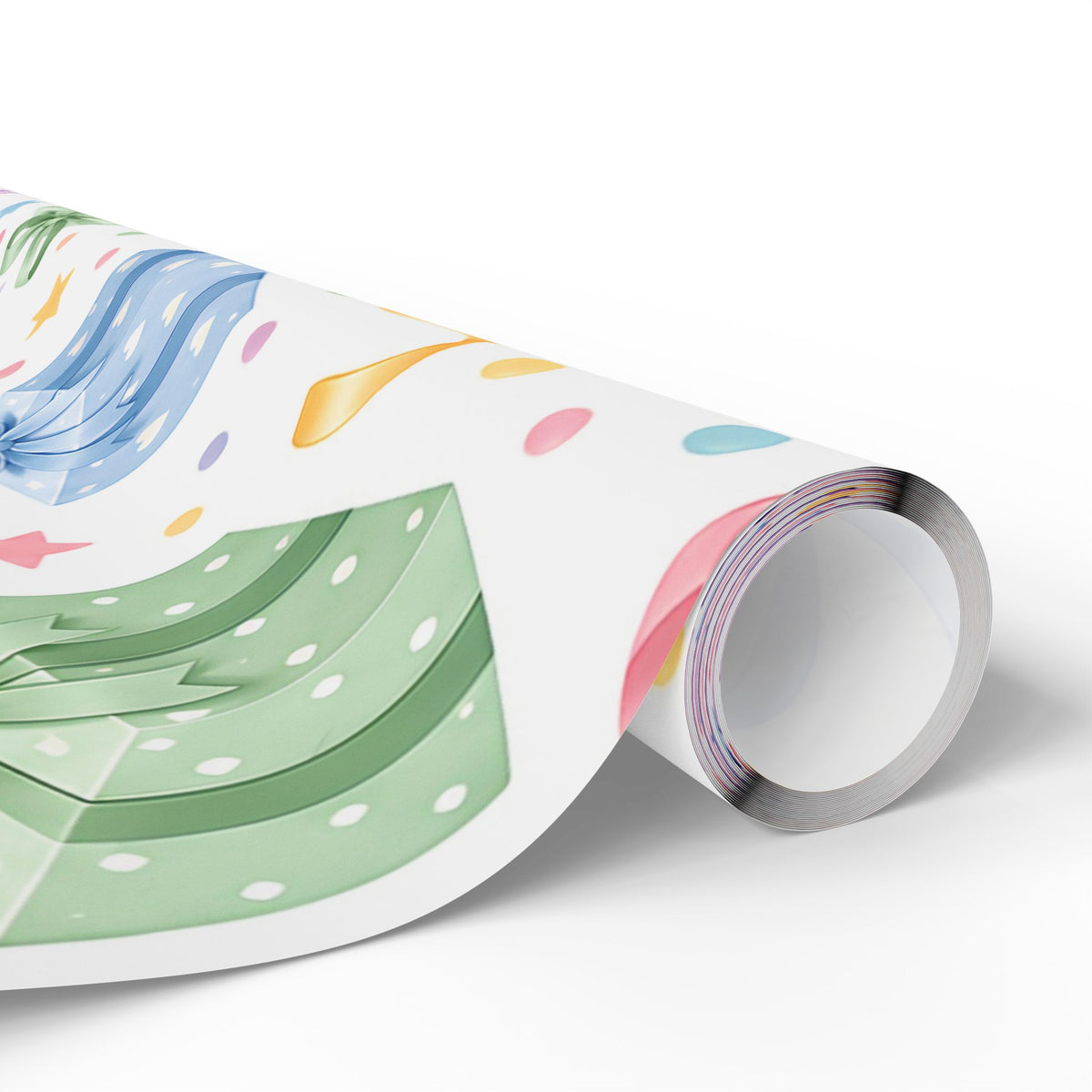 Birthday Confetti Gift Wrap — Colorful Party Wrapping Paper Roll