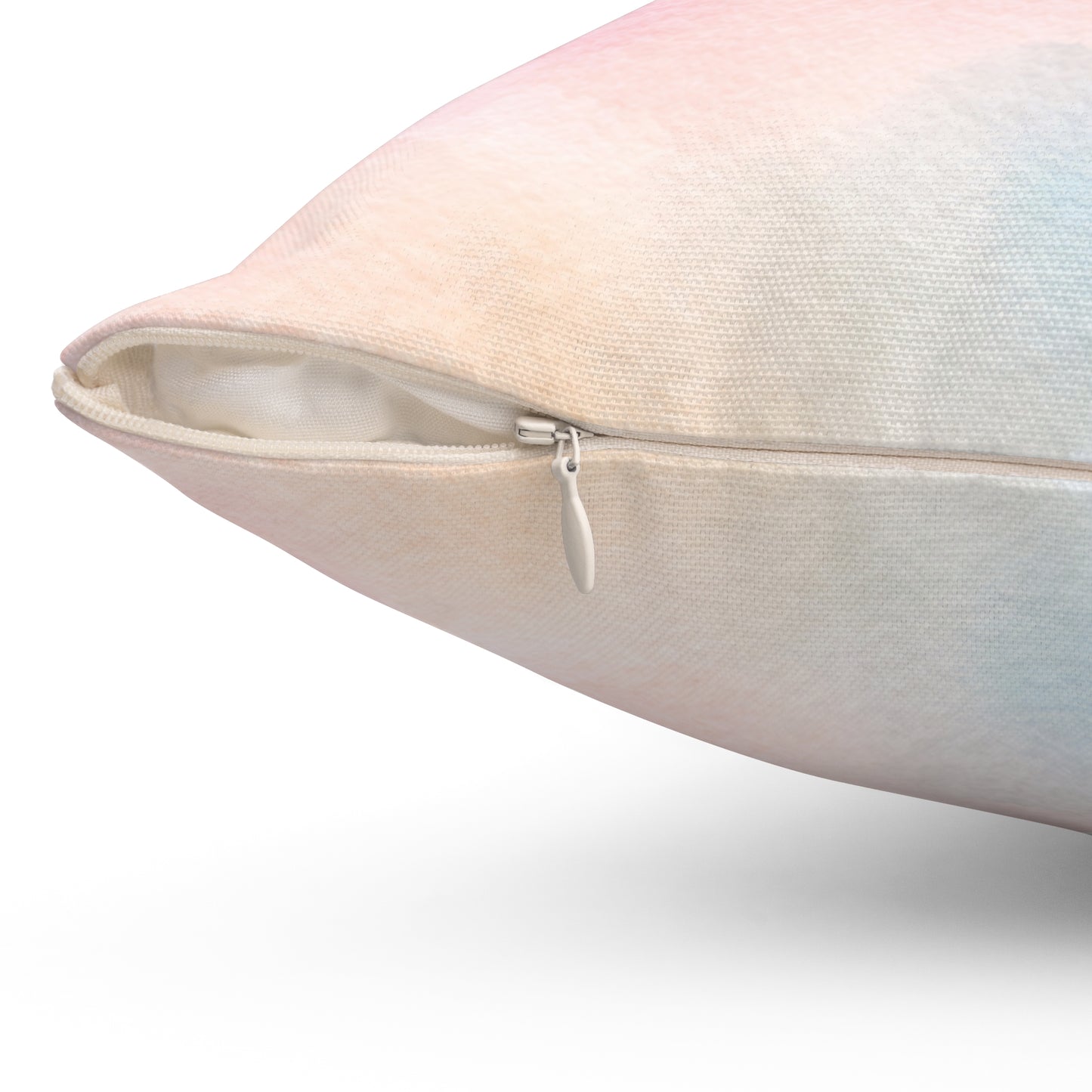 Pastel Watercolor Decorative Pillow — Soft Blush Square Throw Pillow