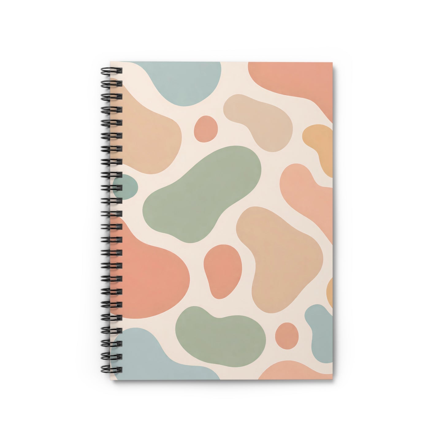 Abstract Pastel Pattern Spiral Notebook — Ruled Journal for Notes & Planning