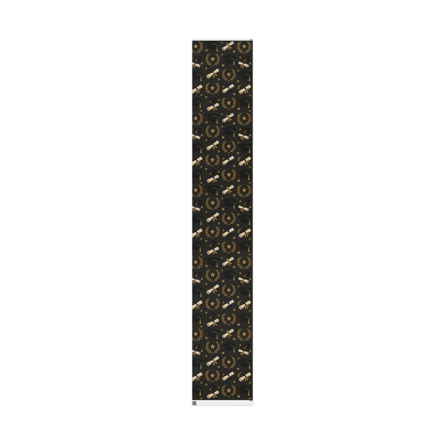 Graduation Celebration Wrapping Paper – Diplomas, Caps & Gold Laurel Accents