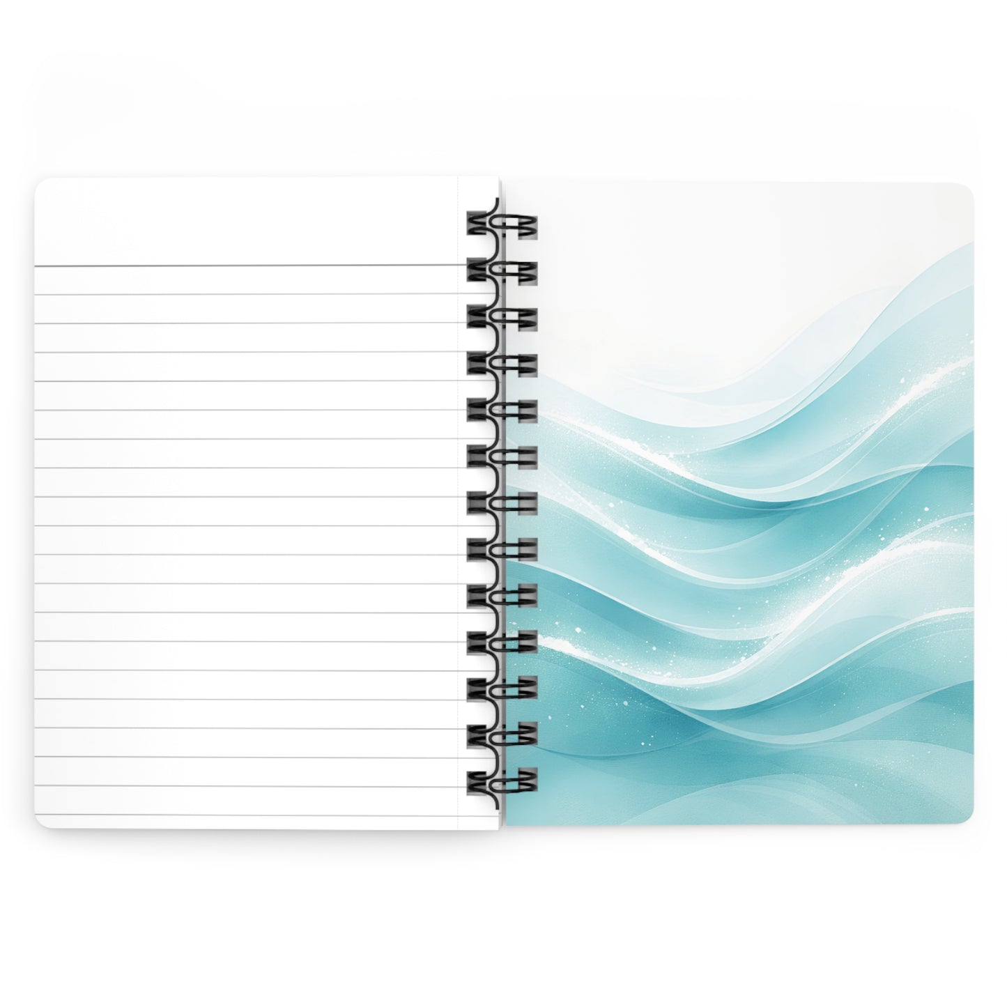 Sea Breeze Spiral Notebook — Wave Pattern Spiral-Bound Journal for Notes & Journaling