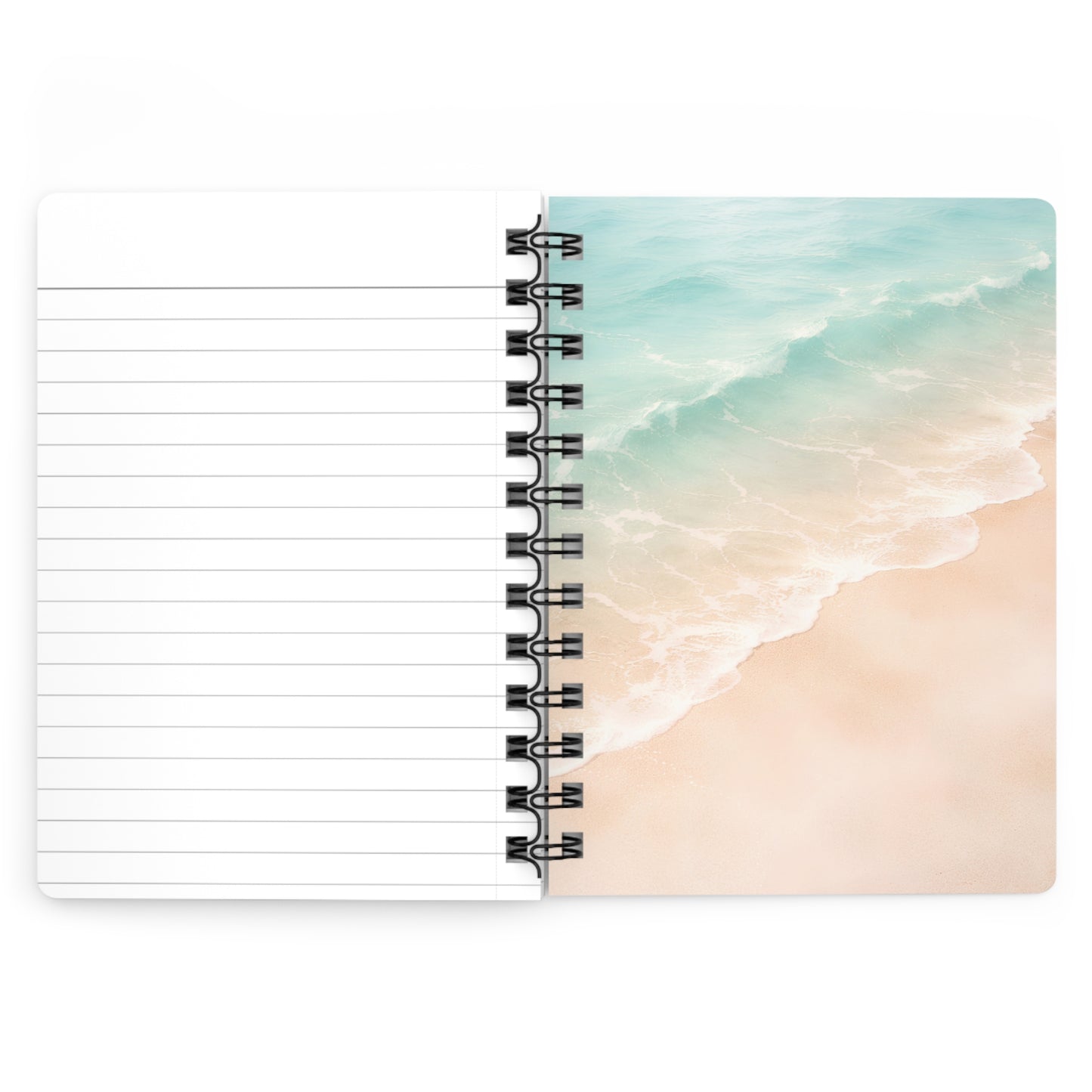 Beach Waves Spiral Journal — Ocean Shoreline Notebook for Travel, Journaling & Notes