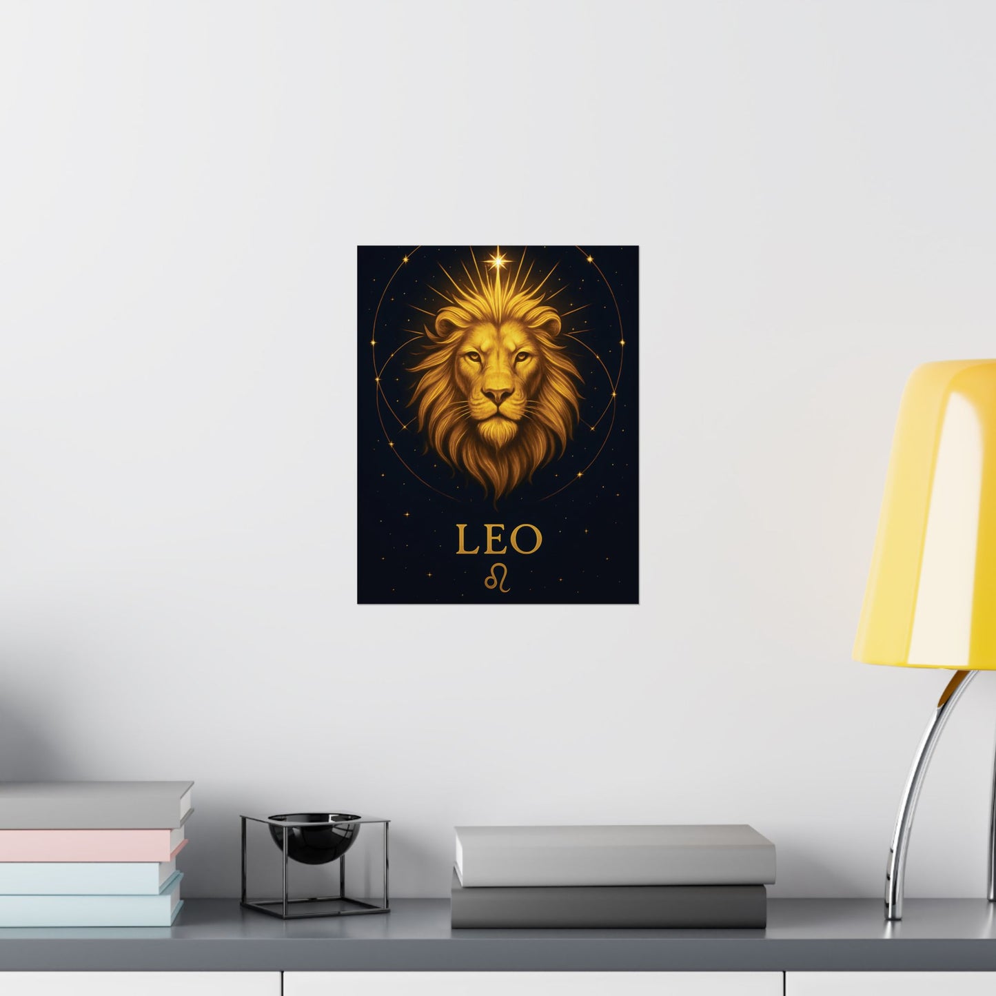Leo Zodiac Constellation Matte Poster – Celestial Lion Astrology Wall Art Print (Multiple Sizes)