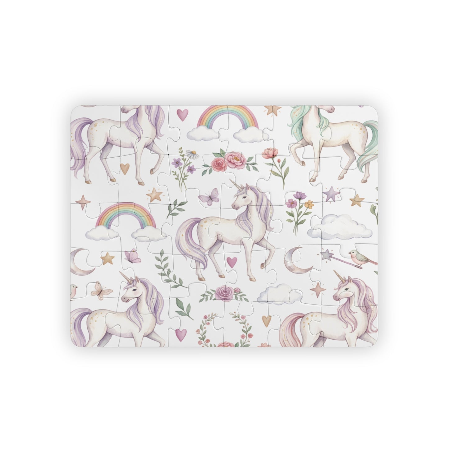 Unicorn Rainbow Kids Puzzle — 30-Piece Toddler Jigsaw for Preschool Playtime