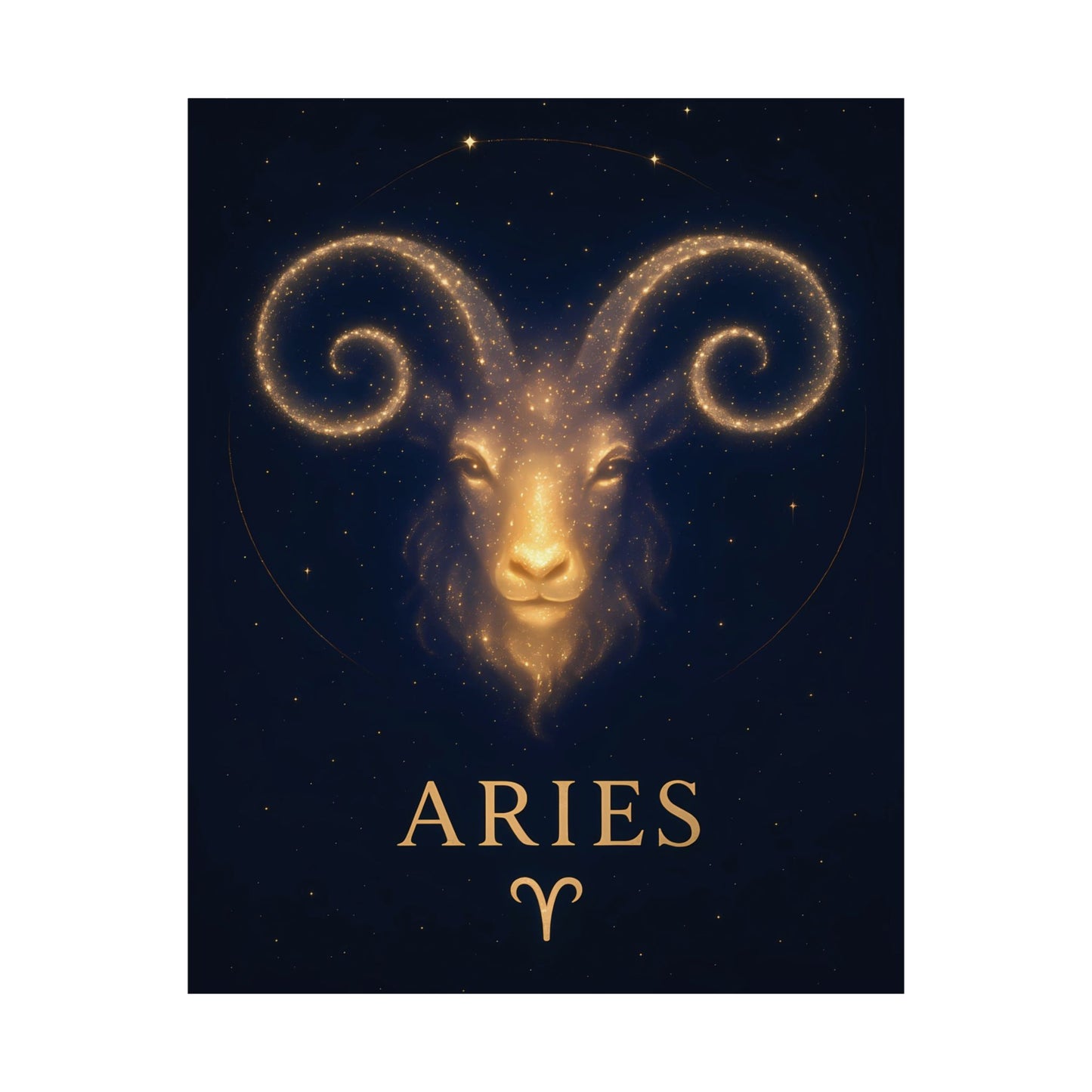 Aries Zodiac Constellation Matte Poster – Celestial Astrology Wall Art Print (Multiple Sizes)