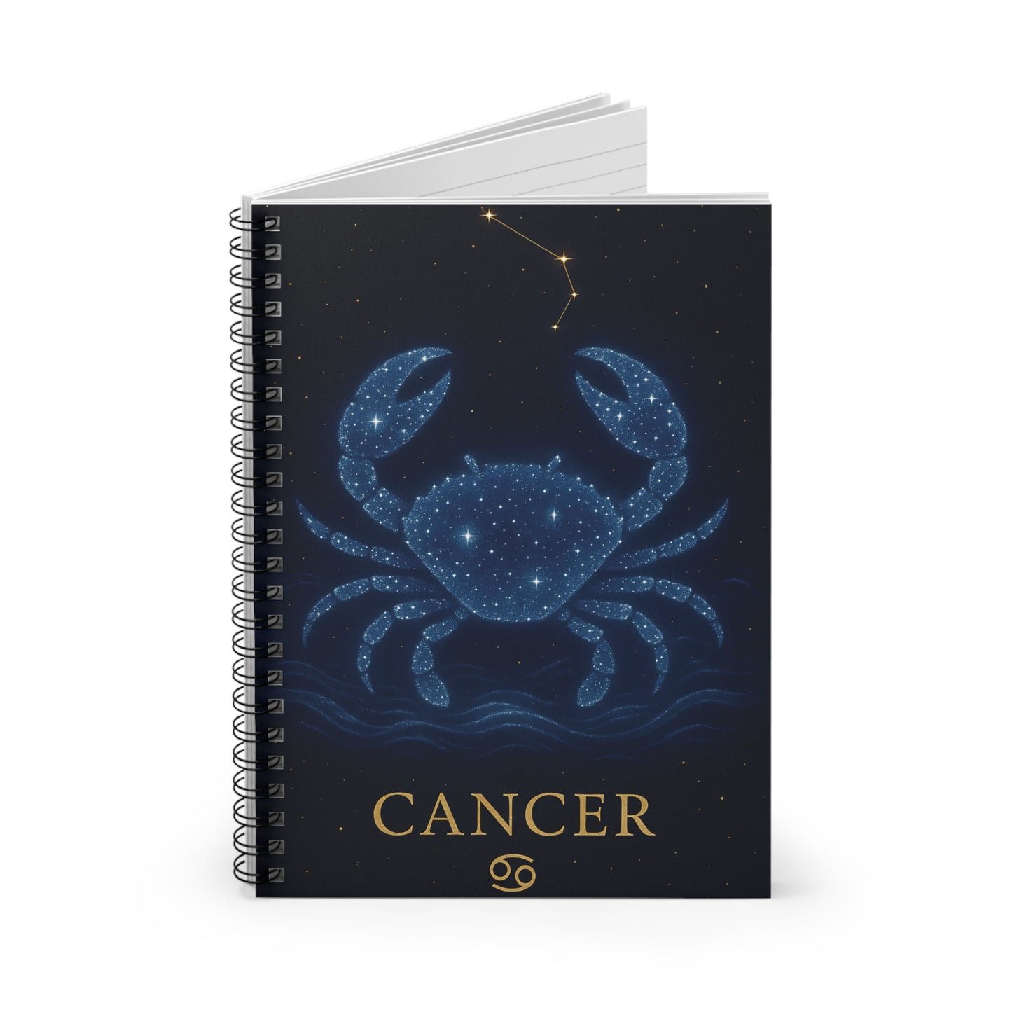 Cancer Zodiac Galaxy Spiral Notebook – Celestial Crab Constellation Astrology Journal (6" x 8", 118 Pages)
