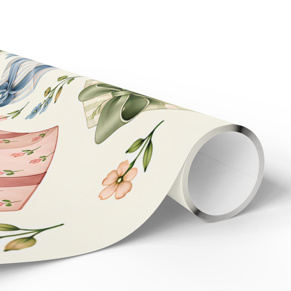 Floral Gift Wrap Roll — Pastel Presents & Bows Wrapping Paper