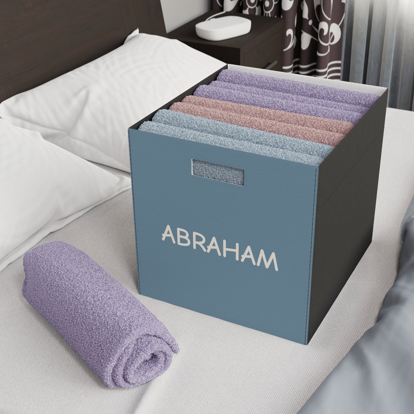 Personalized Felt Storage Box - Custom Name Nursery & Kids Toy Organizer