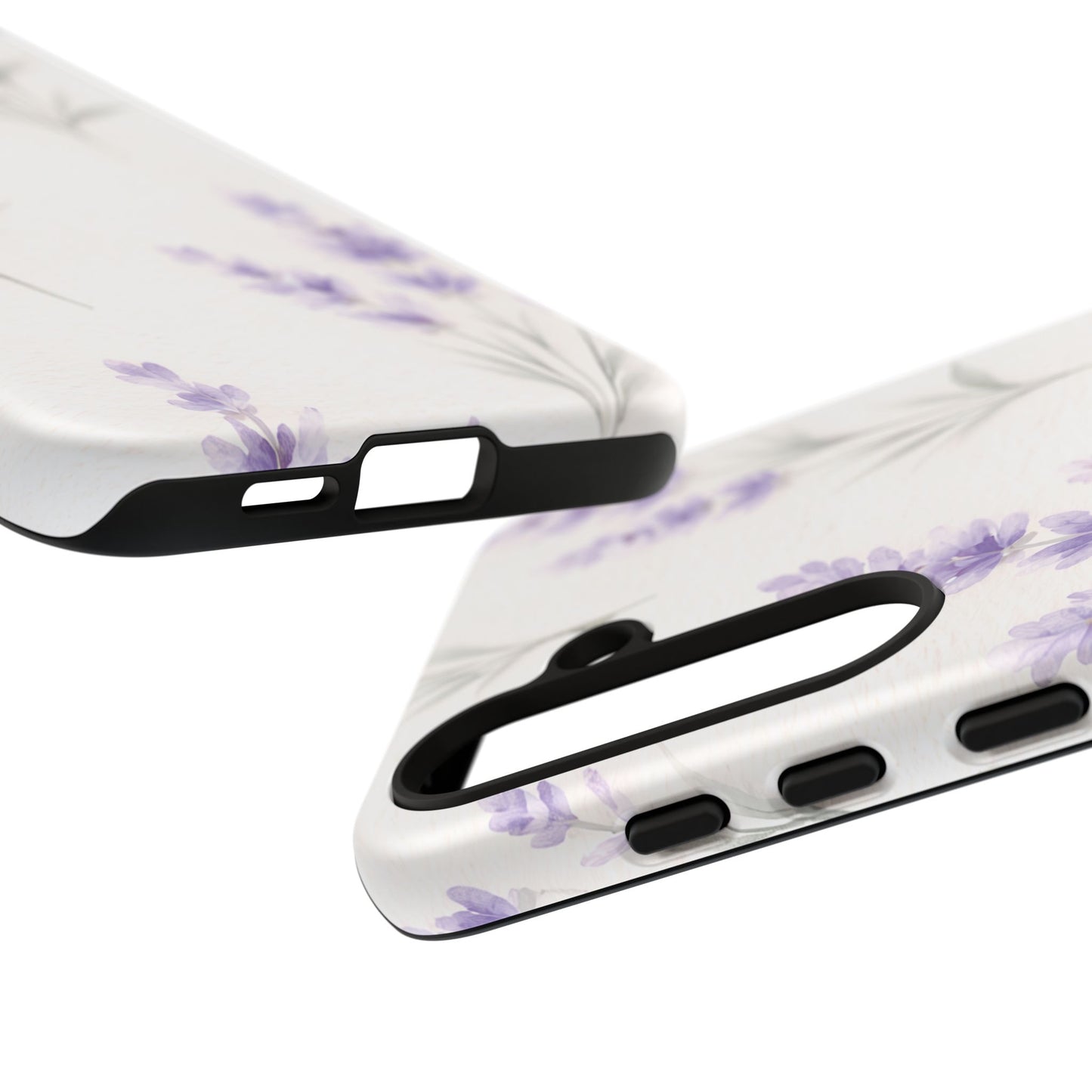Lavender Floral Phone Case — Protective Tough Case with Purple Botanical Print