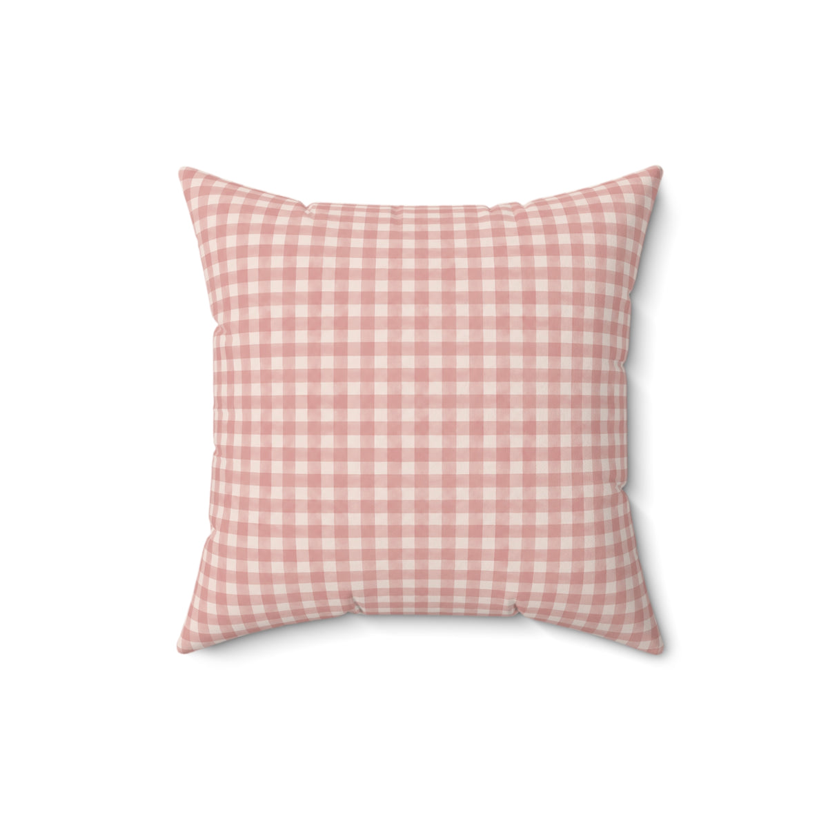 Pink Gingham Decorative Pillow - Farmhouse Check Throw Pillow