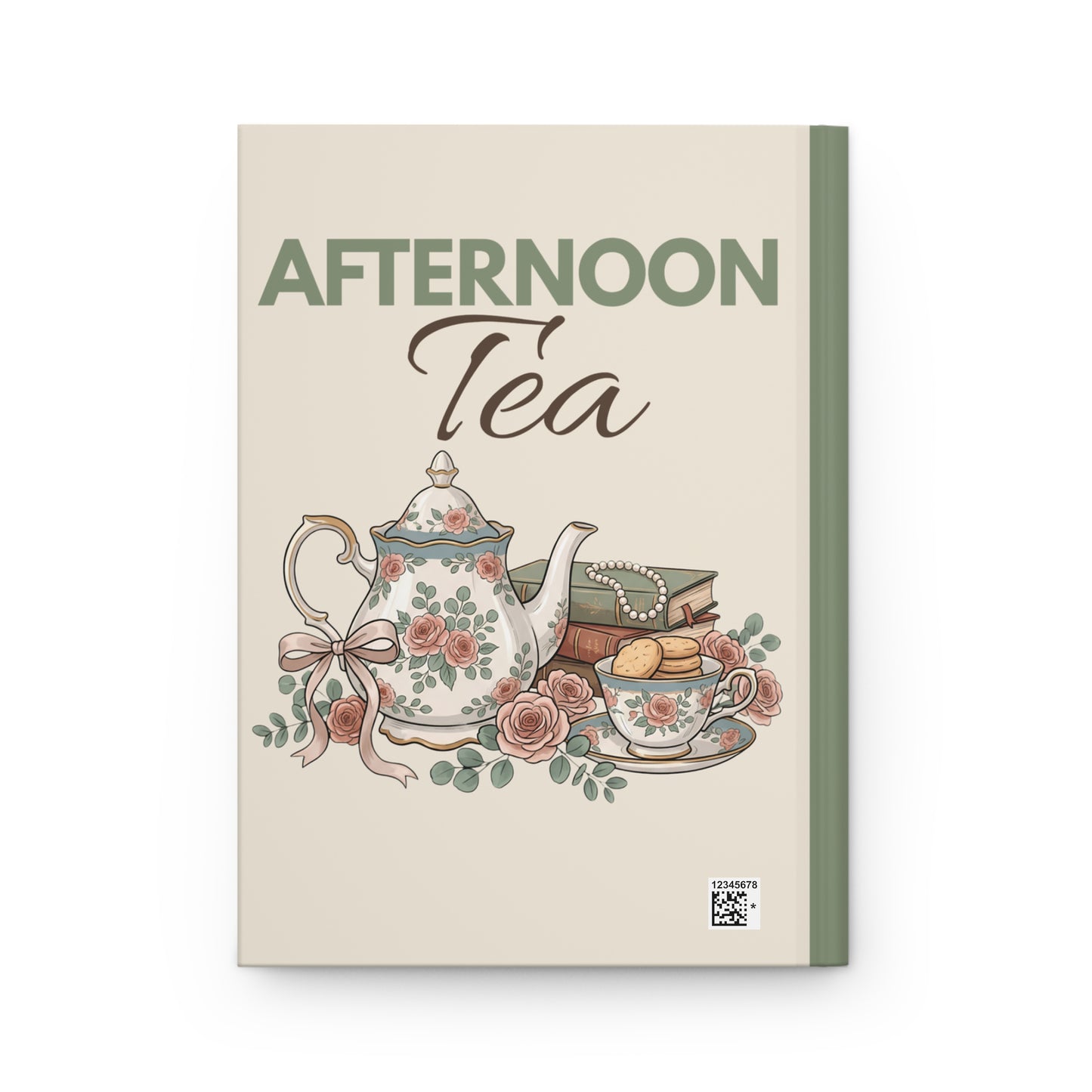 Afternoon Tea Hardcover Journal — Floral Teapot Notebook for Tea Lovers