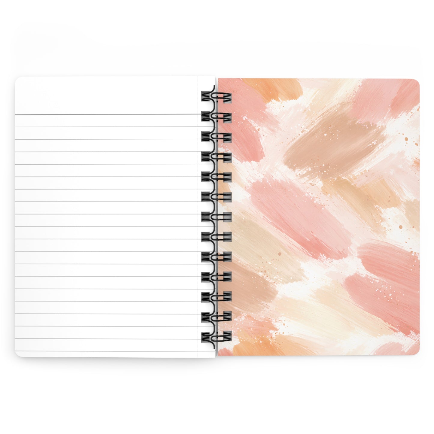 Blush Brushstroke Spiral Journal