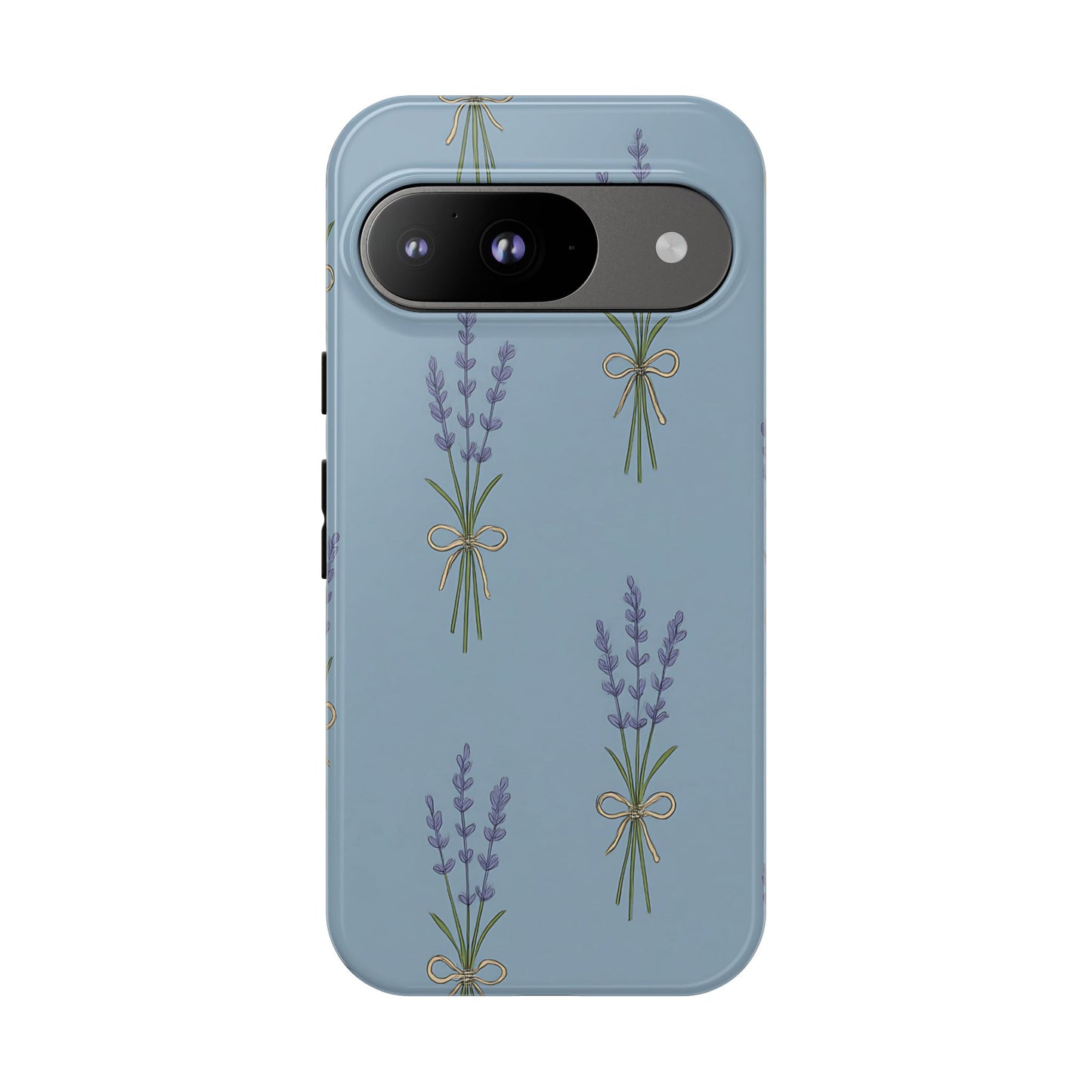 Lavender Bundle Phone Case – Blue Botanical Floral Print with 3D Wrap Design