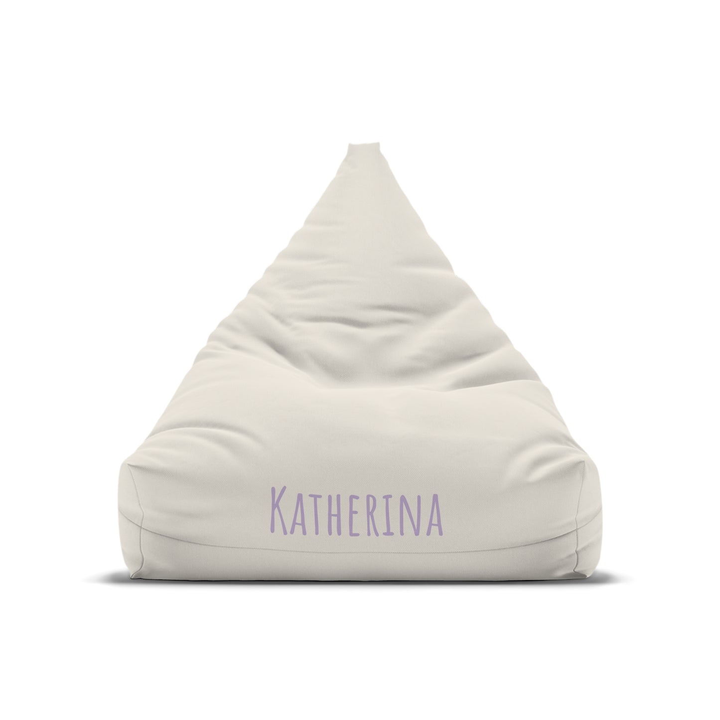 Personalized Kids Bean Bag Chair Cover — Custom Name (Pastel Lavender)