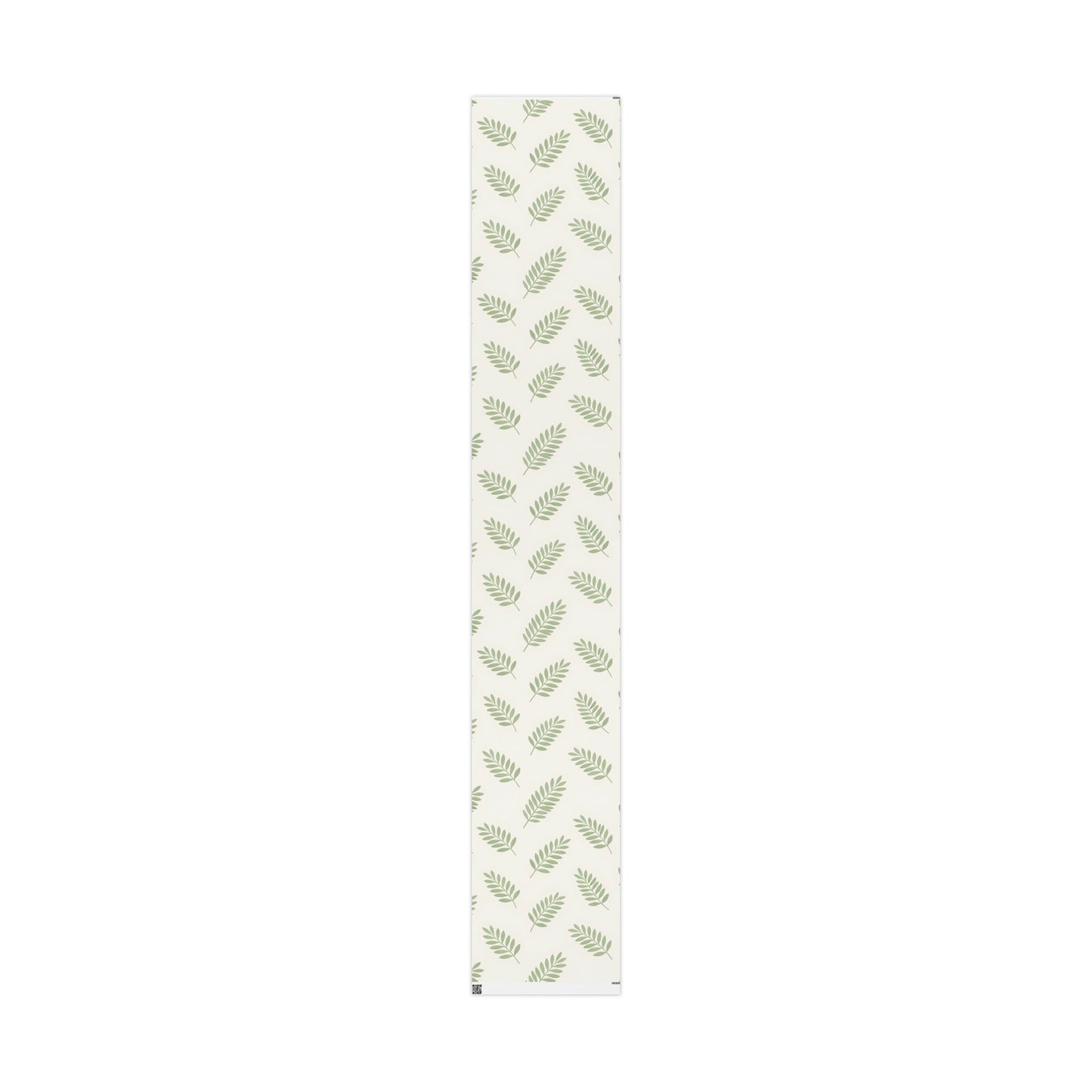 Botanical Leaf Pattern Wrapping Paper Roll — Green Foliage Gift Wrap