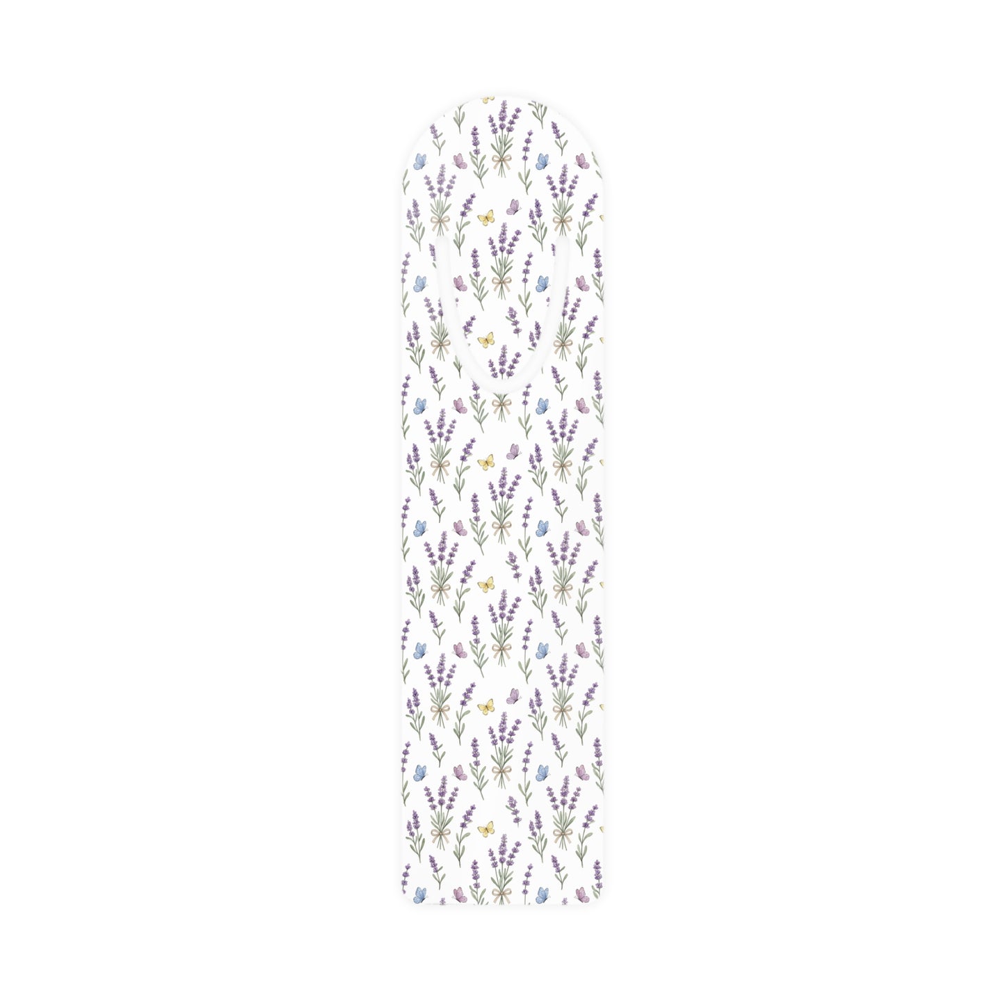 Lavender Sprigs Magnetic Bookmark — Floral Metal Page Marker