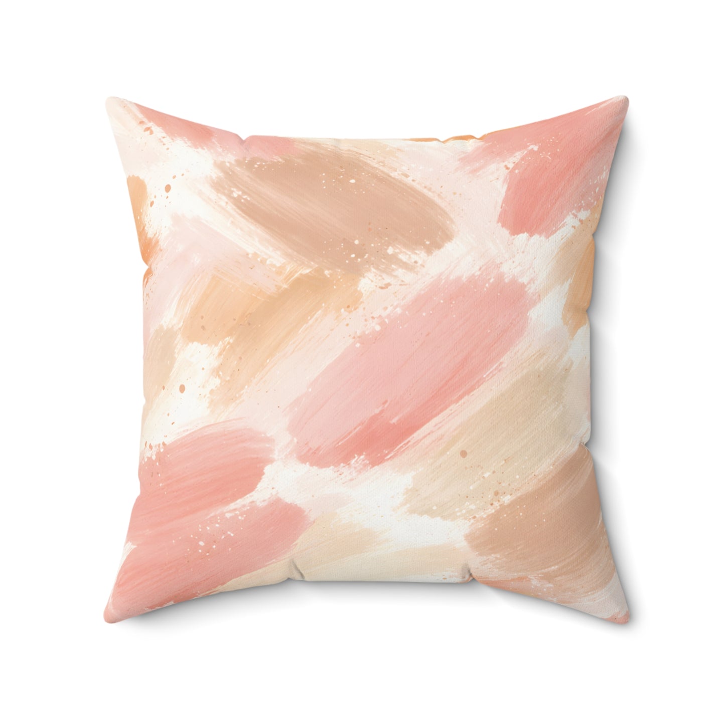 Blush Brushstroke Throw Pillow