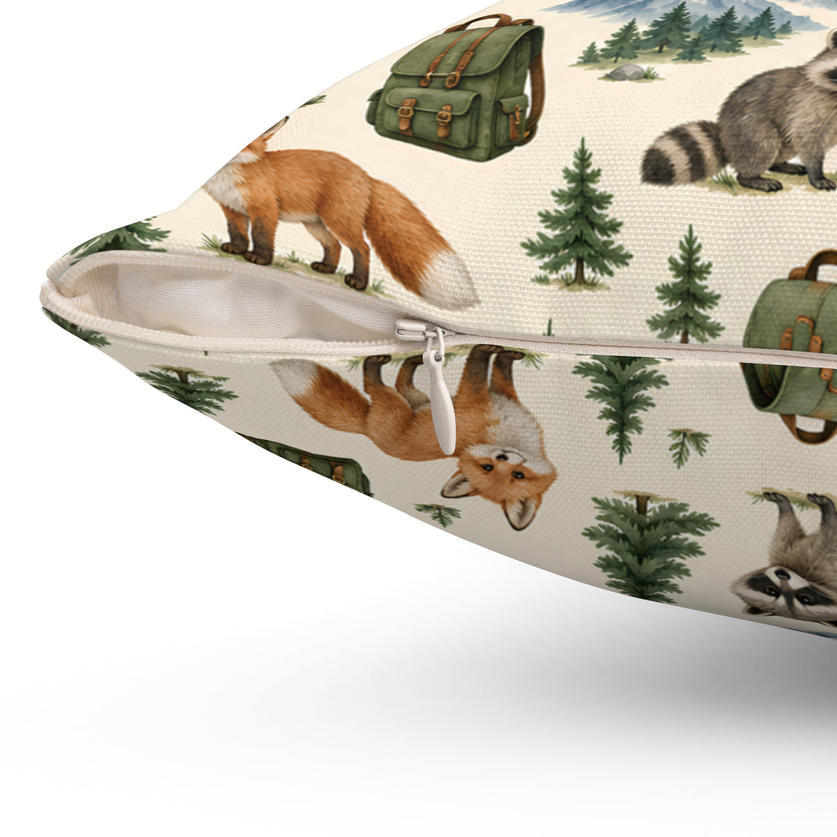 Camping Adventure Outdoor Wilderness Square Pillow