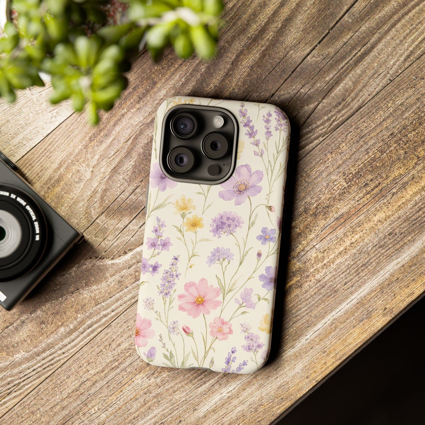 Floral Field Tough Case — Pastel Wildflower Protective Phone Cover