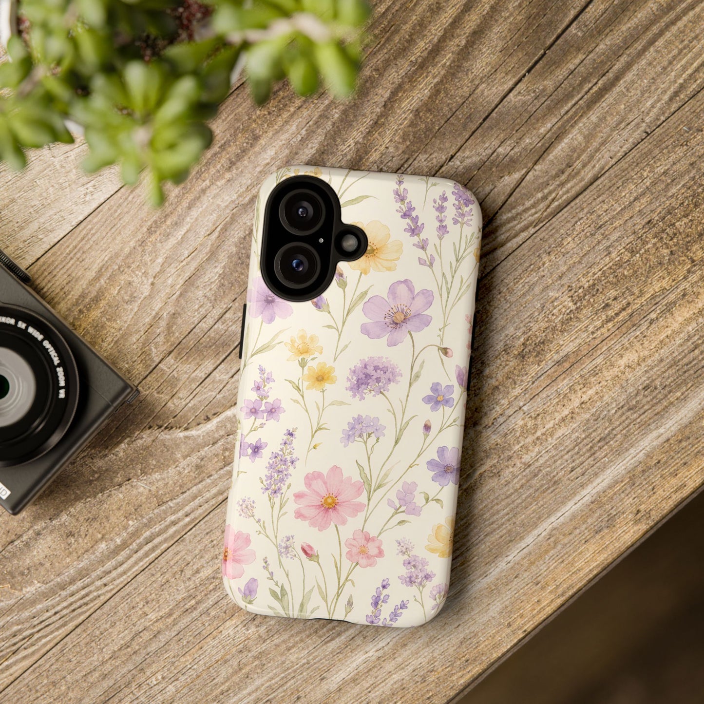 Floral Field Tough Case — Pastel Wildflower Protective Phone Cover